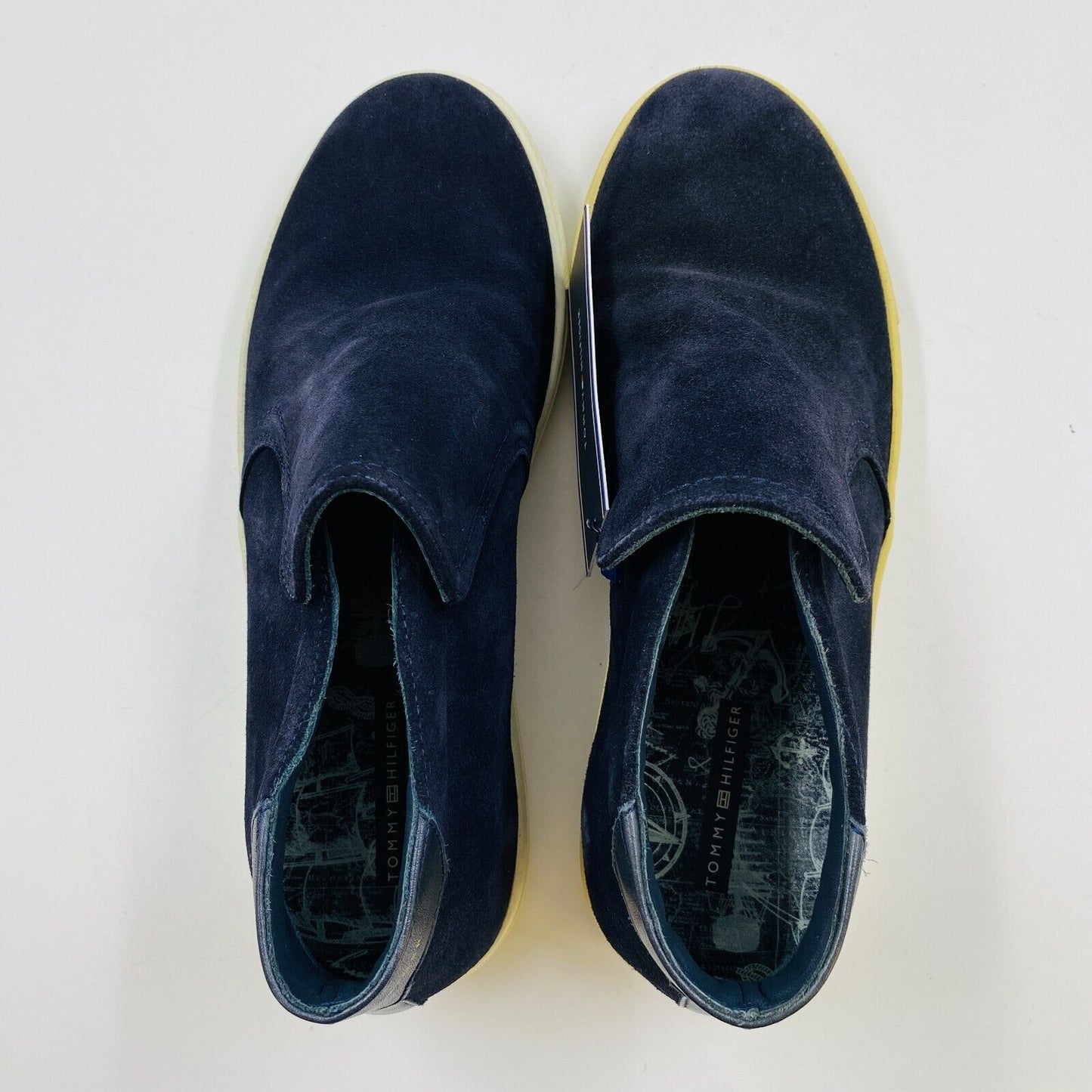 Tommy Hilfiger Mens Dark Blue Suede Leather Loafer Shoes EUR 42 US 9 UK 8