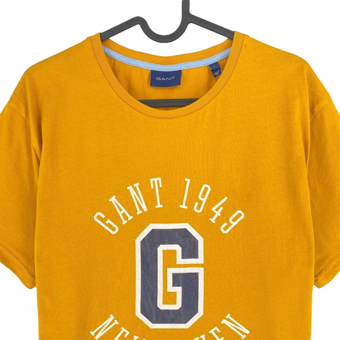 GANT Yellow Graphic Crew Neck T Shirt Size L