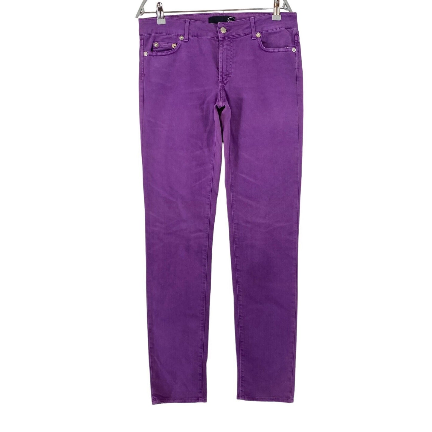 Just Cavalli Femme Violet Skinny Fit Jeans Taille W34 L34 Fabriqué en Italie