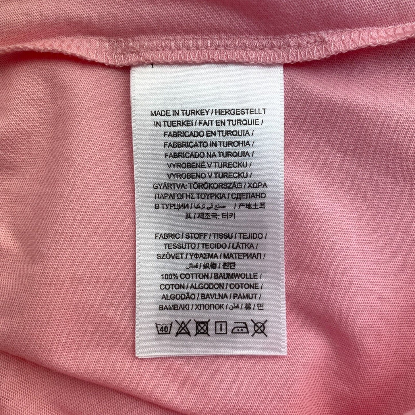 GANT T-shirt à col rond avec logo rose taille L