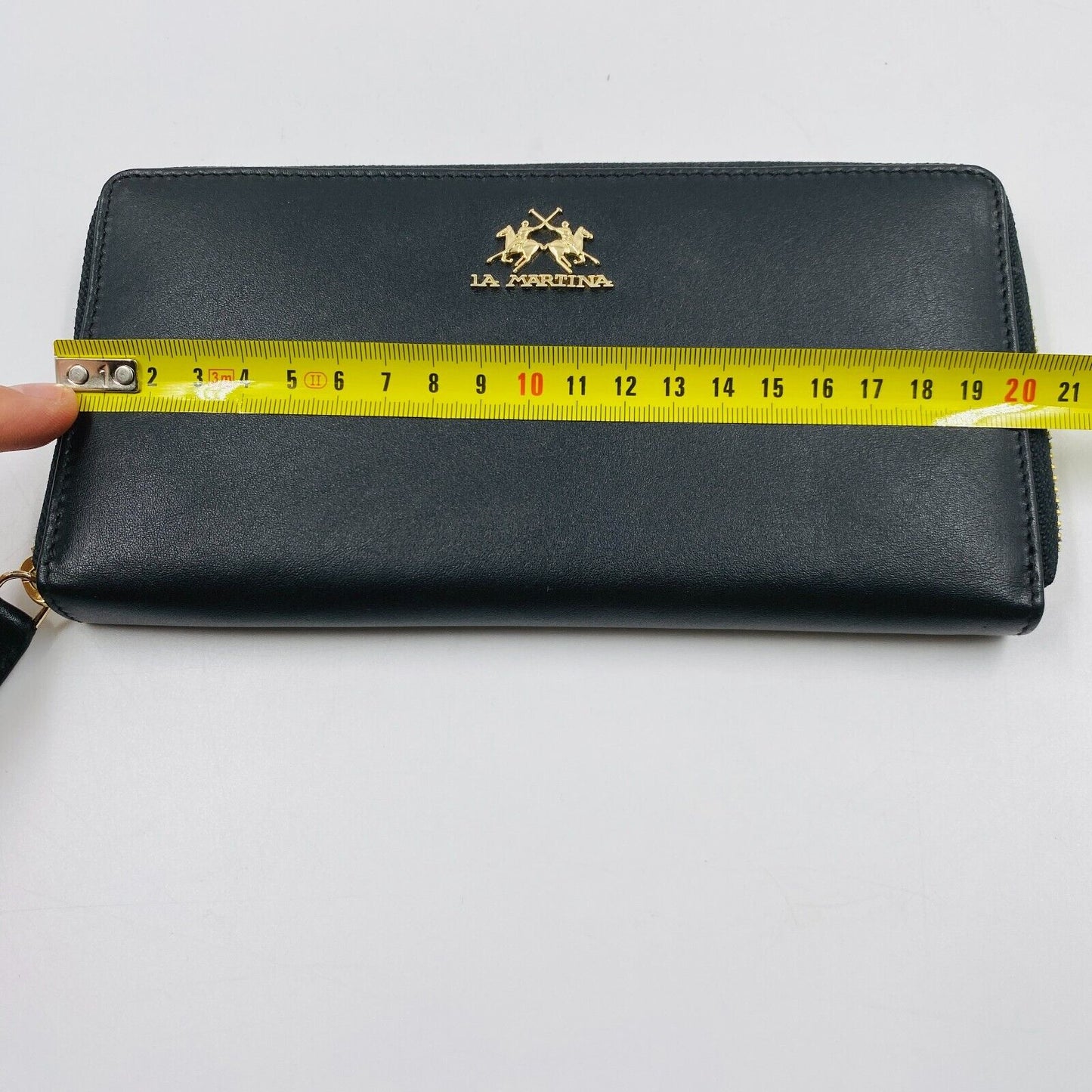 LA MARTINA Women Black Zip Around 100% Cow Leather Wallet