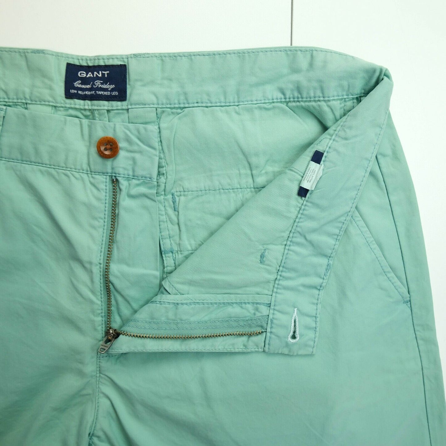 GANT Hellgrün Casual Friday Sommer Chino Tapered Pants Hose Größe W33 L34