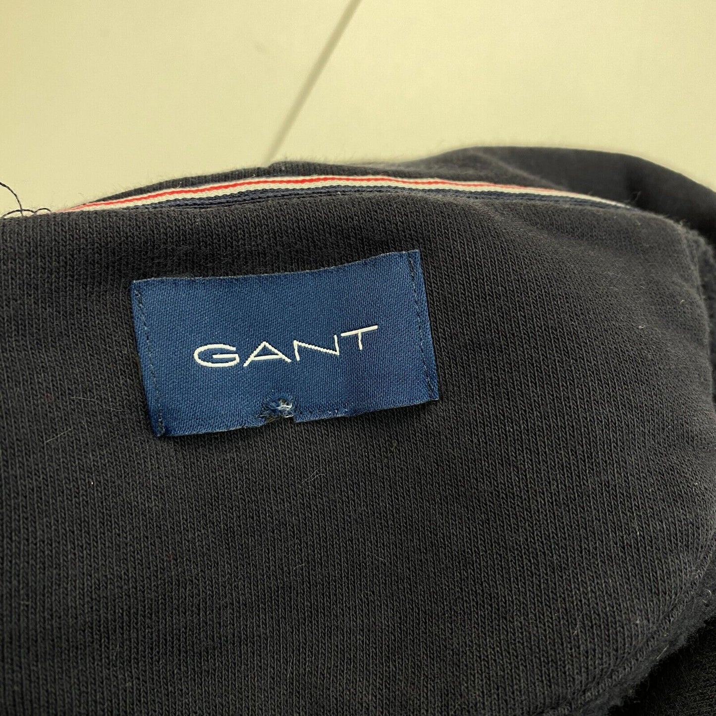 GANT Men Navy Blue Shield Hoodie Sweater Pullover Jumper Size 2XL XXL