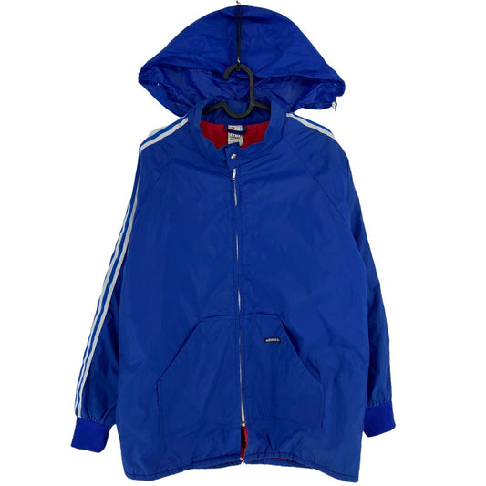 Veste à capuche ADIDAS vintage Rétro Bleu Marine Taille 168 cm