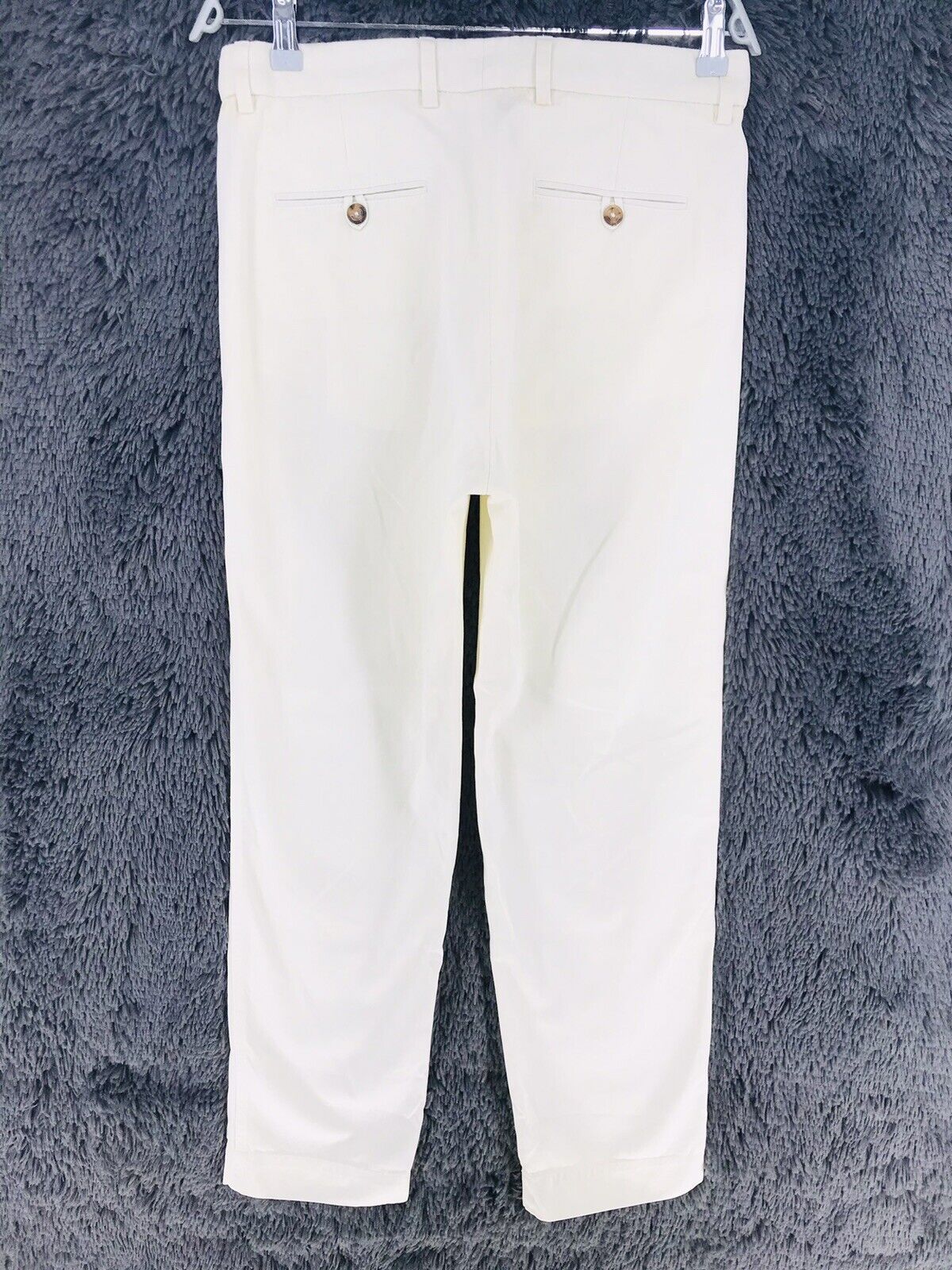 RRP €179 GANT Women Cream White Regular Straight Fit Trousers EUR 36 US 6 UK 10