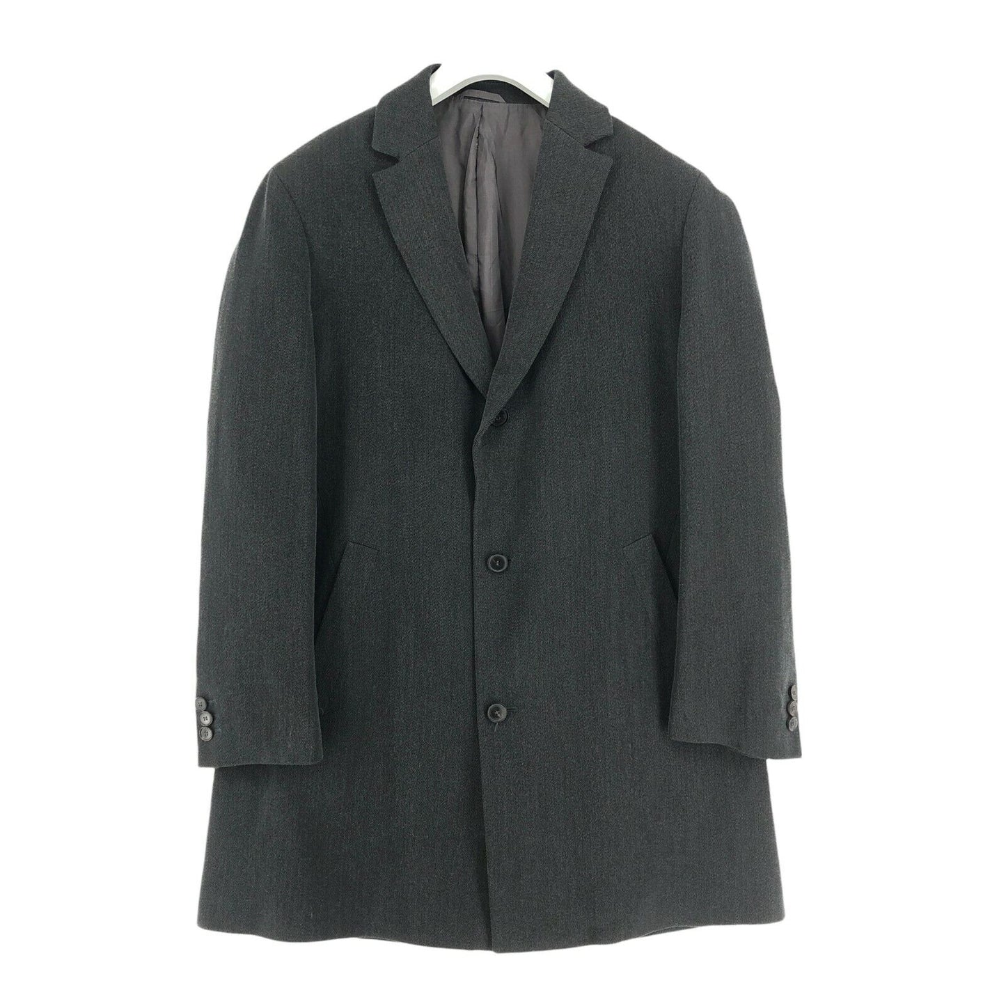 HUGO BOSS Gris foncé 100% Laine sur veste manteau Taille EU 52 UK/US 42