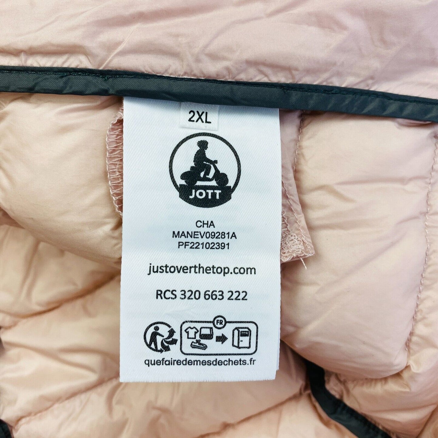 JOTT Women Pink Down Quilted Jacket Coat Size 2XL XXL