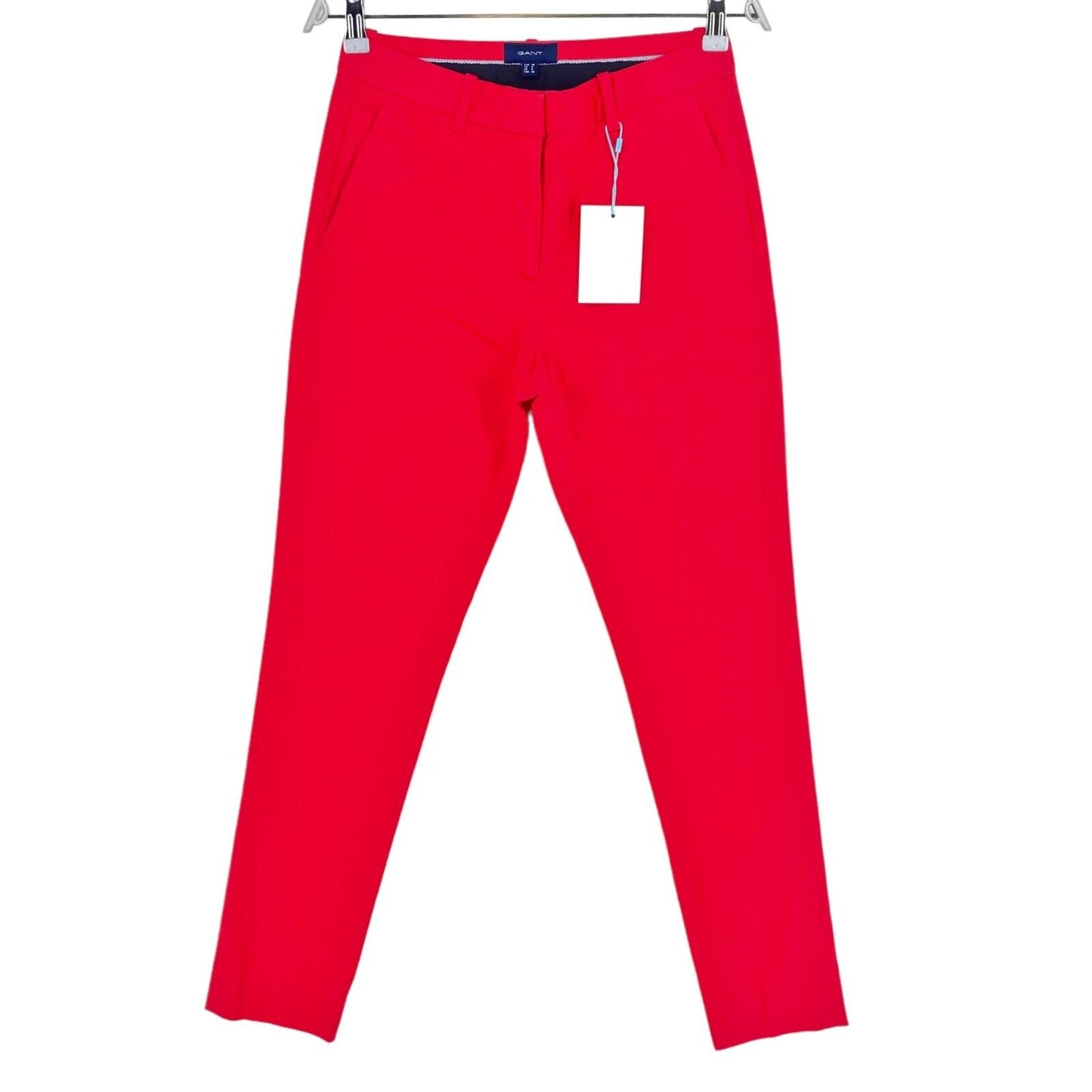 GANT Pinkish Red Tech Prep Satin Slack Chino Pants Trousers Size EU 36 UK 8 US 6