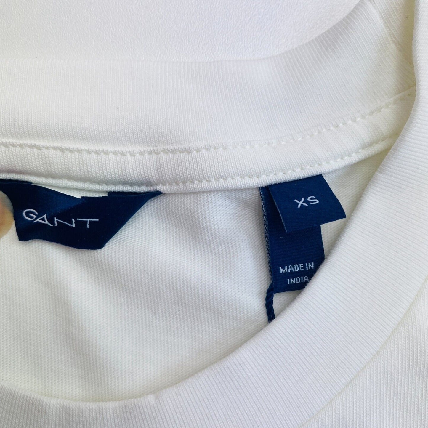 GANT White Multicolour Graphic Crew Neck T Shirt Size XS