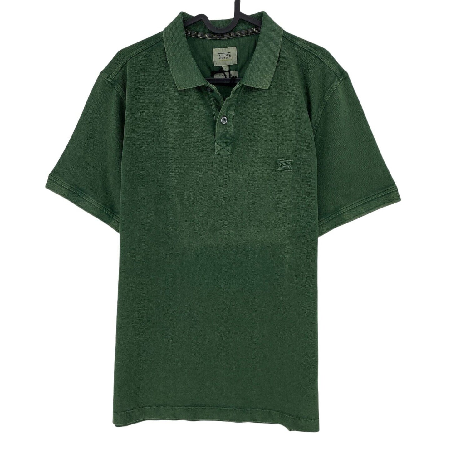 Camel Active Dark Green Logo Pique Polo Shirt Size L