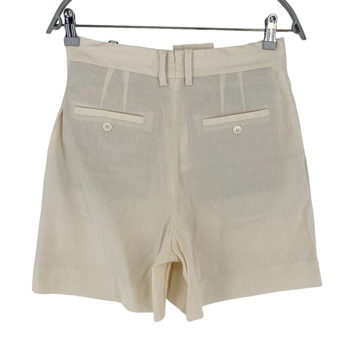 GANT Damen Hellbeige Leinenshorts Regular Fit Größe EUR 36 W26