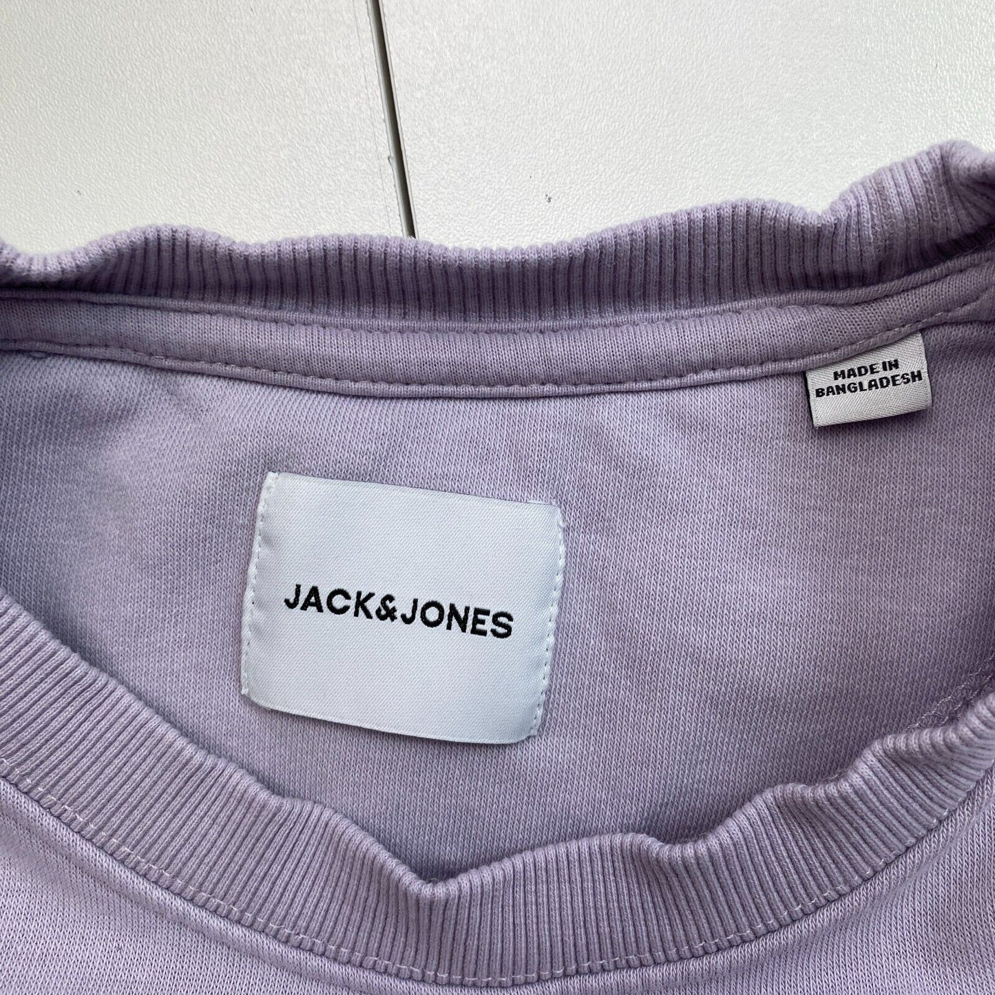 JACK&JONES Men Light Purple Basic Crew Neck Sweater Jumper Size S