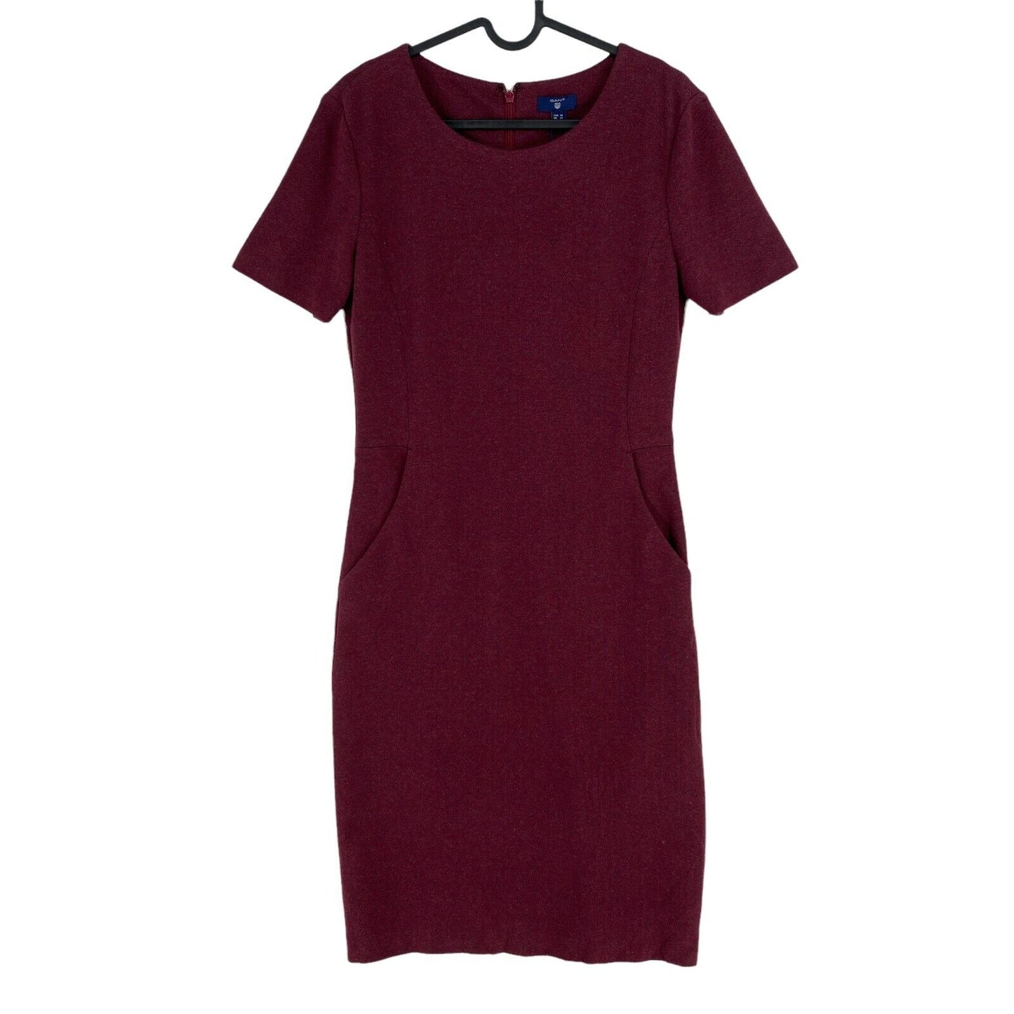 GANT Dark Red Herringbone Jersey Pique Dress Size EU 38 44 UK 12 18 US 8 14