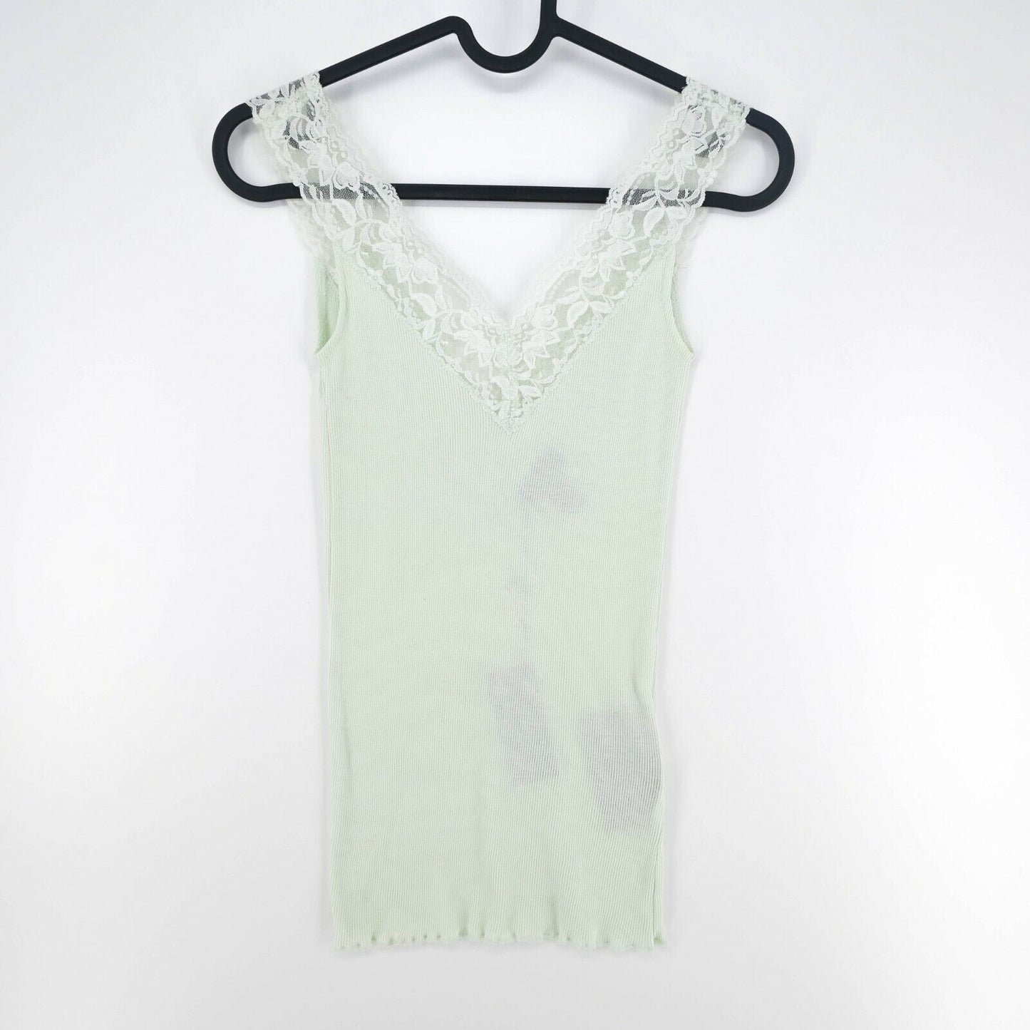 GANT Green V Neck Lace Tank Top Blouse Size XS