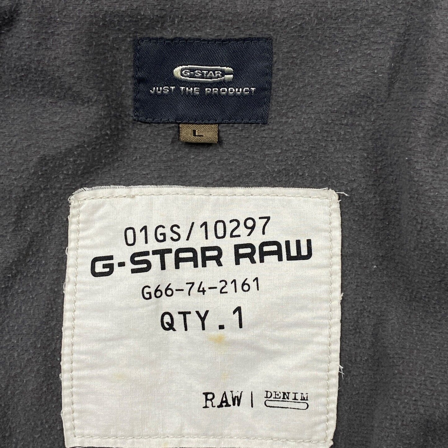 G-STAR RAW RAFTER Cream White 100% Cotton Padded Parka Jacket Coat Size L