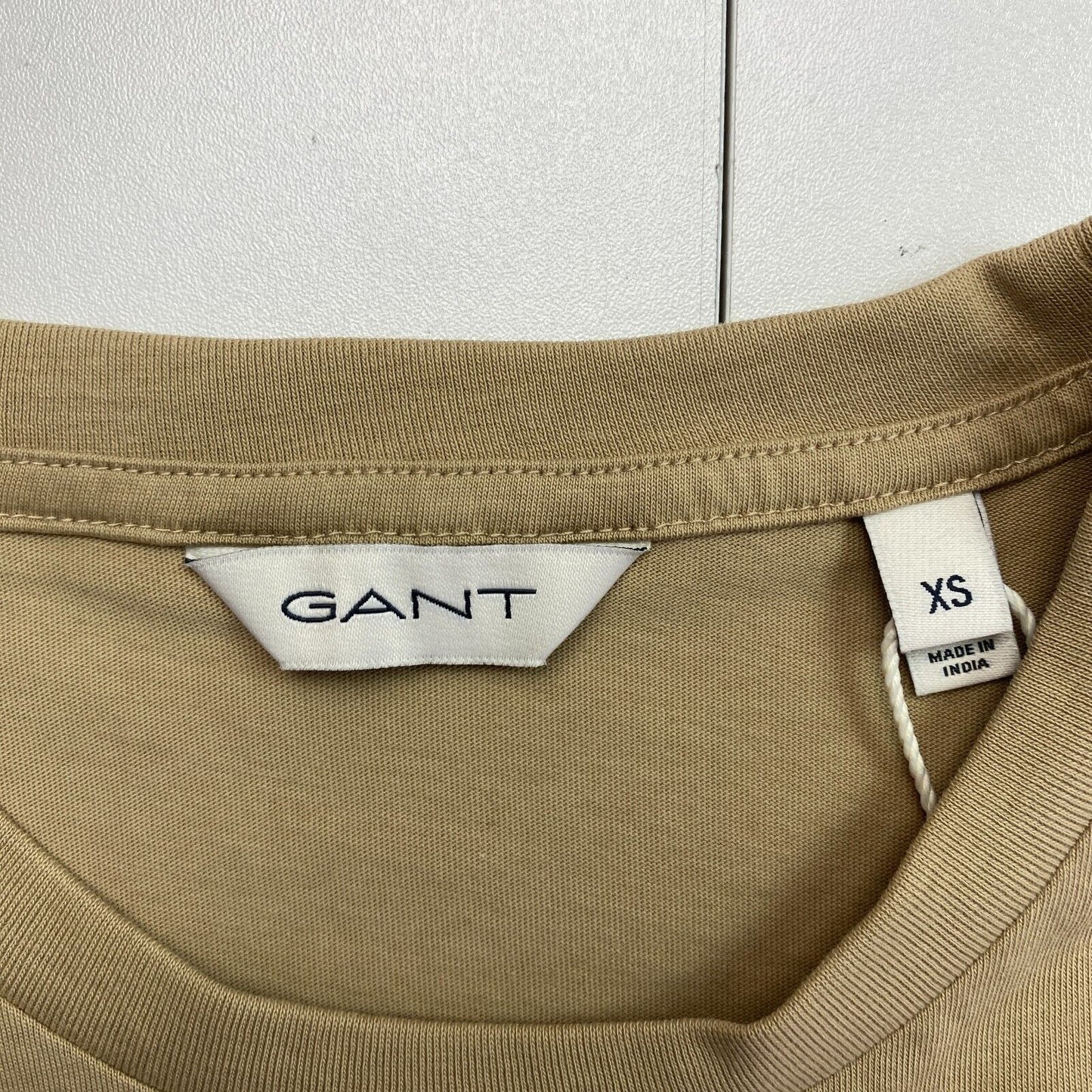 GANT Women Brown Reg Tonal Shield Crew Neck Short Sleeves T Shirt Size XS