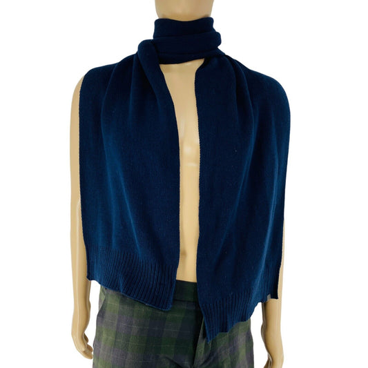 CAMEL ACTIVE Mens Dark Blue Cotton Knit Scarf Shawl One Size