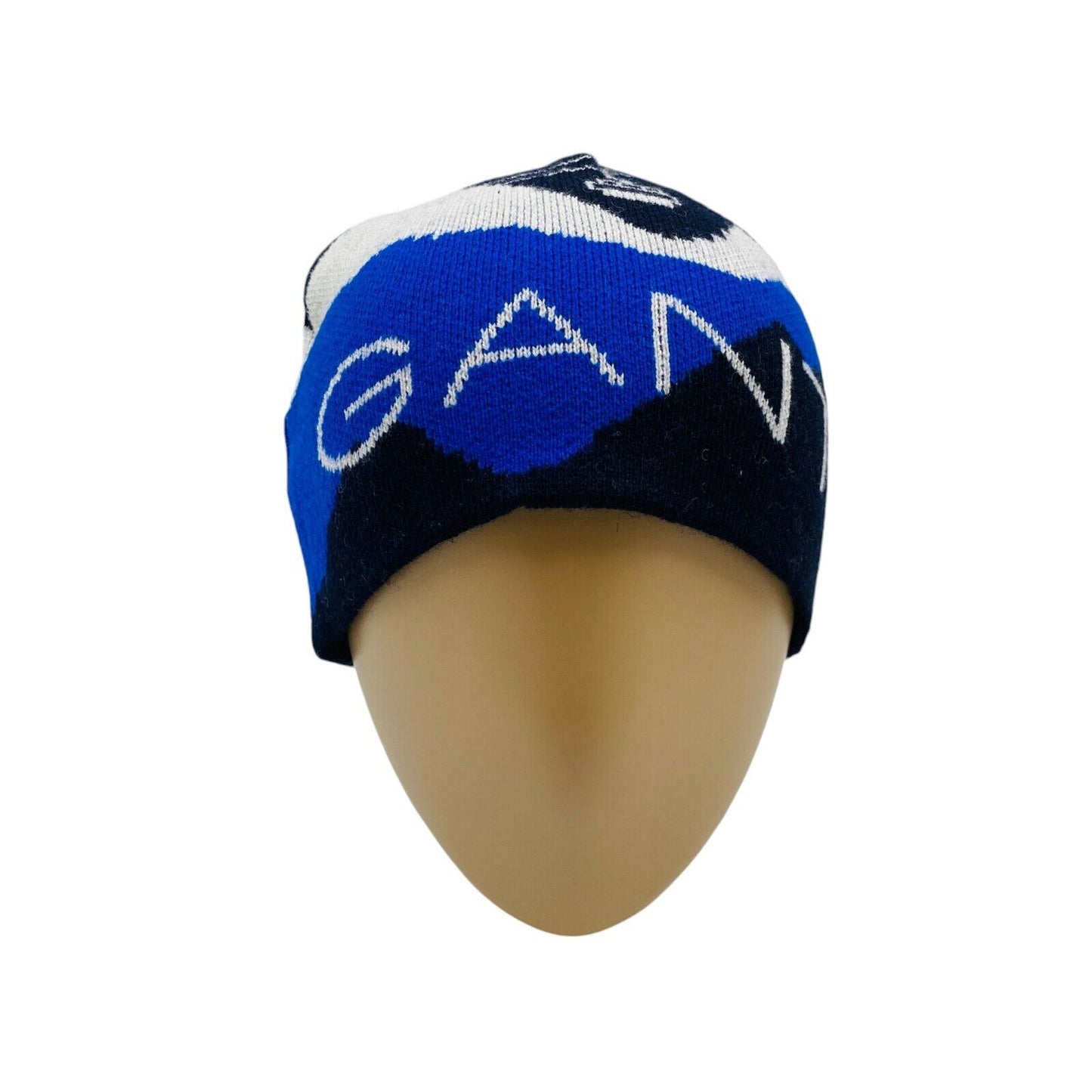 GANT Unisex Kids Blue Cotton Wool Blend Beanie Winter Hat One Size