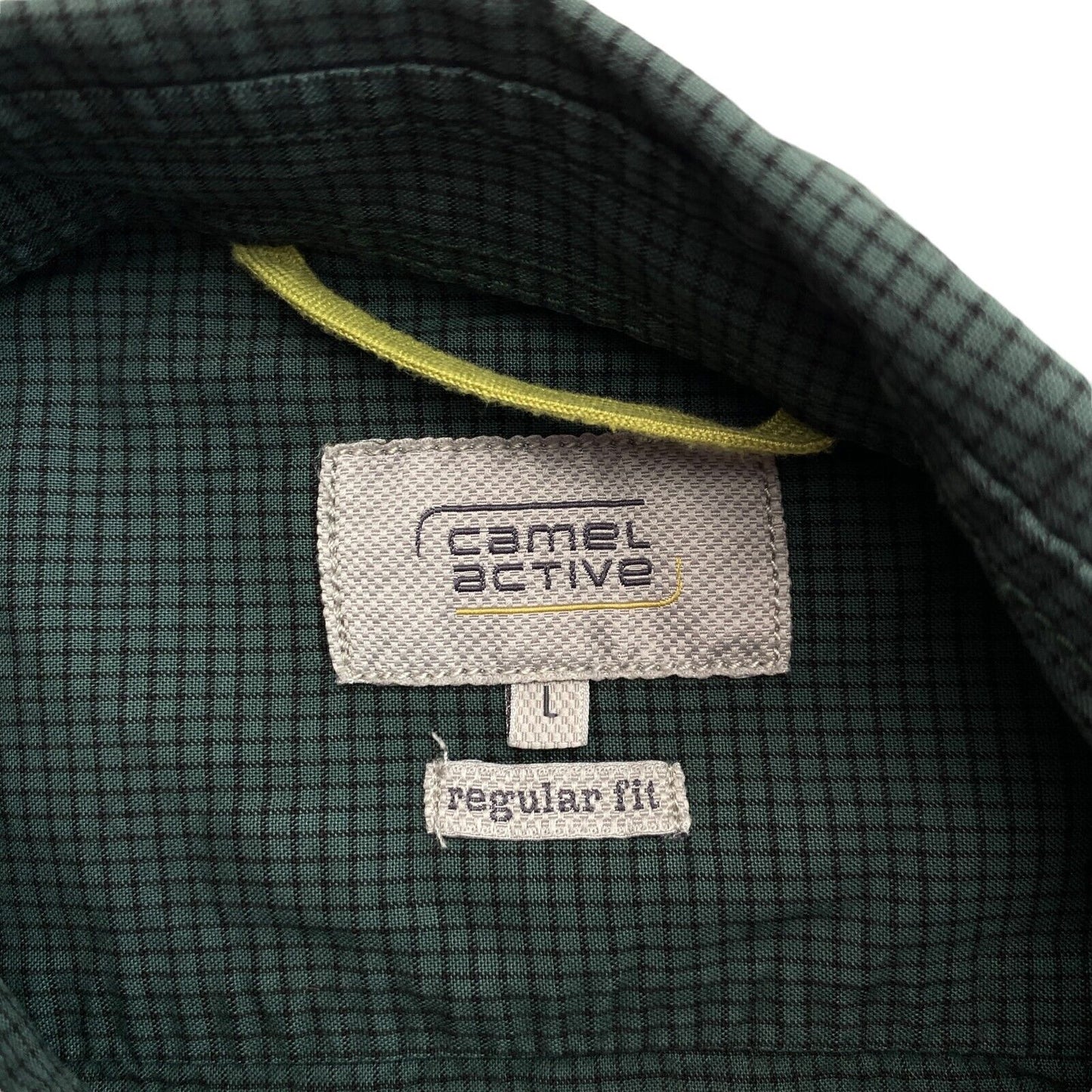 CAMEL ACTIVE Dark Green Check Regular Fit Shirt Size L