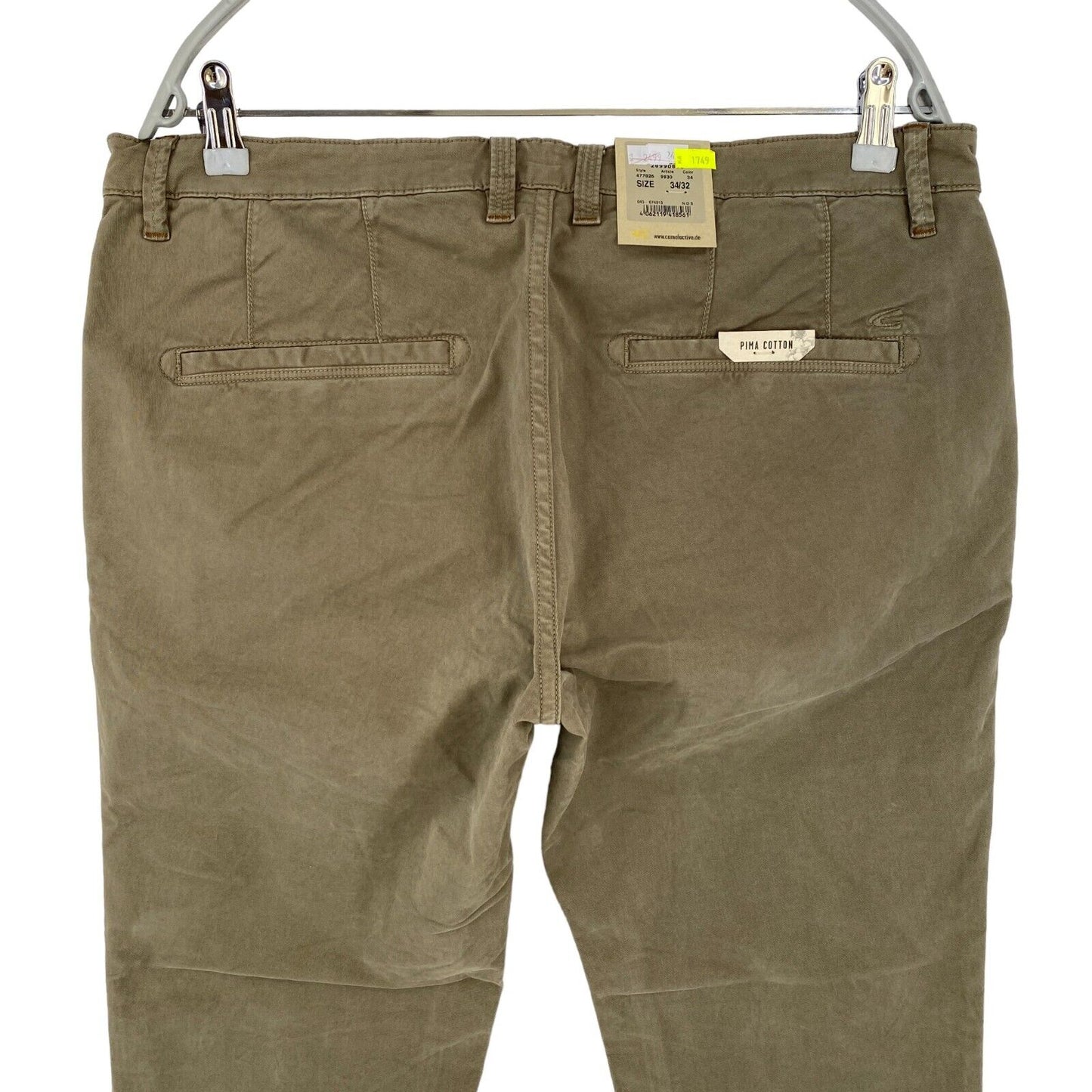 CAMEL ACTIVE MADISON Braune moderne Slim Fit Chinohose, Größe W34 L32