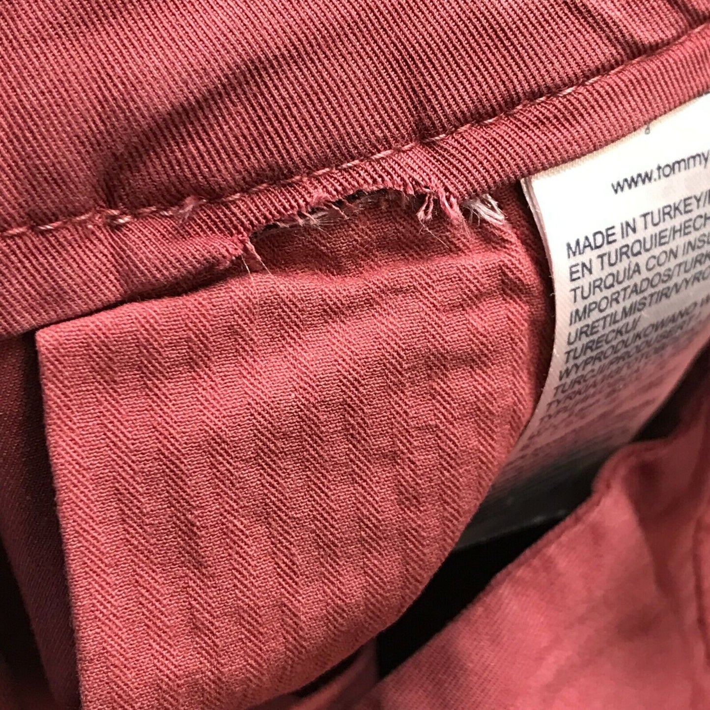 Tommy Hilfiger Pantalon chino coupe décontractée rose pour femme EUR 36 UK 8 W28