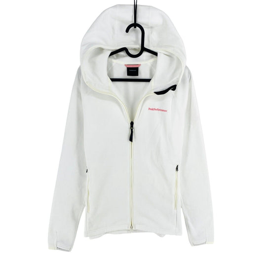 Peak Performance Women White Chill Light Zip Hood Jacket Size L