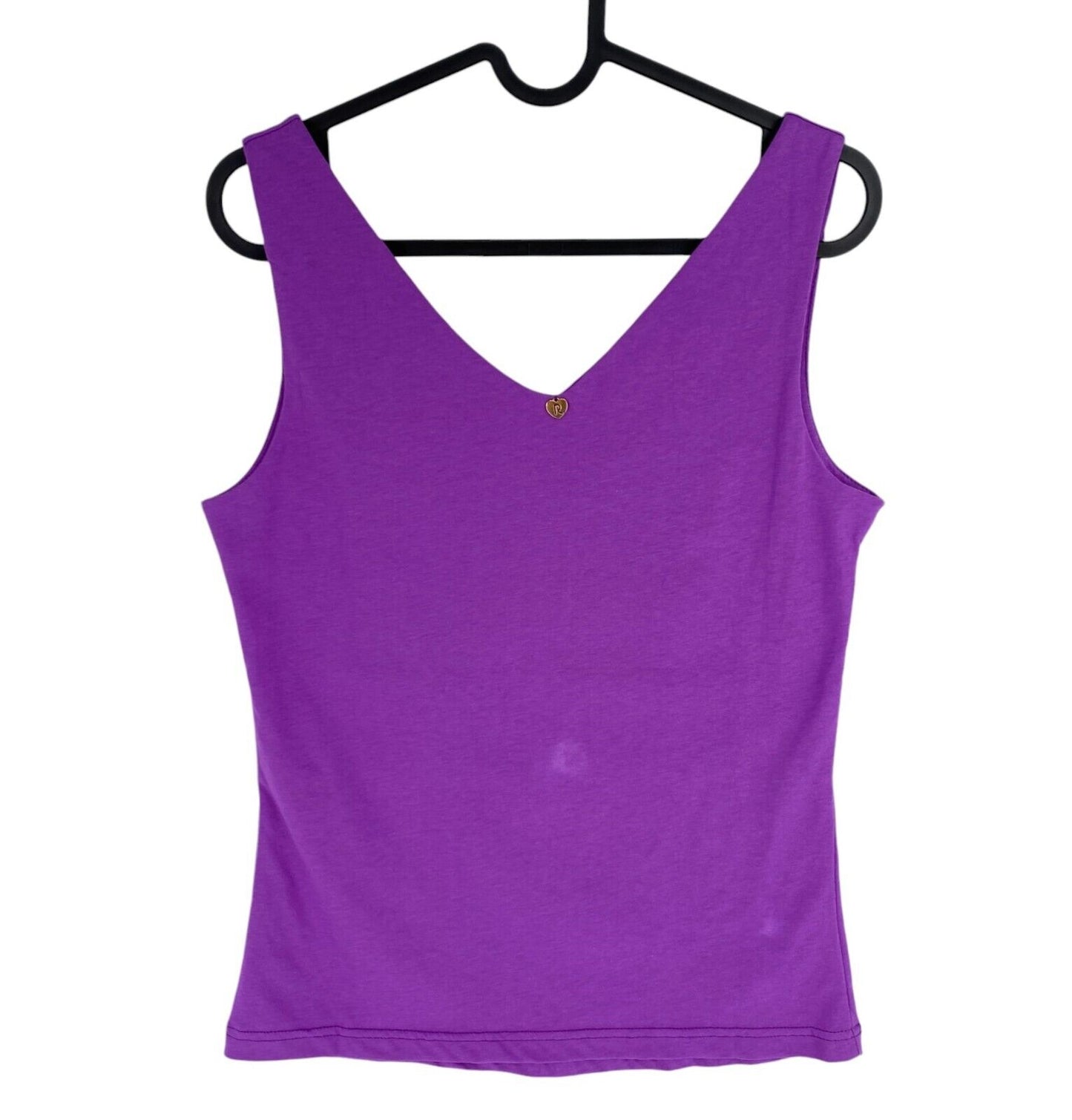 Rinascimento Women Purple V Neck Tank Top Blouse Size S