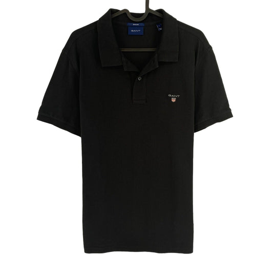 GANT Men Black Original Regular Pique Short Sleeves Polo Shirt Size L