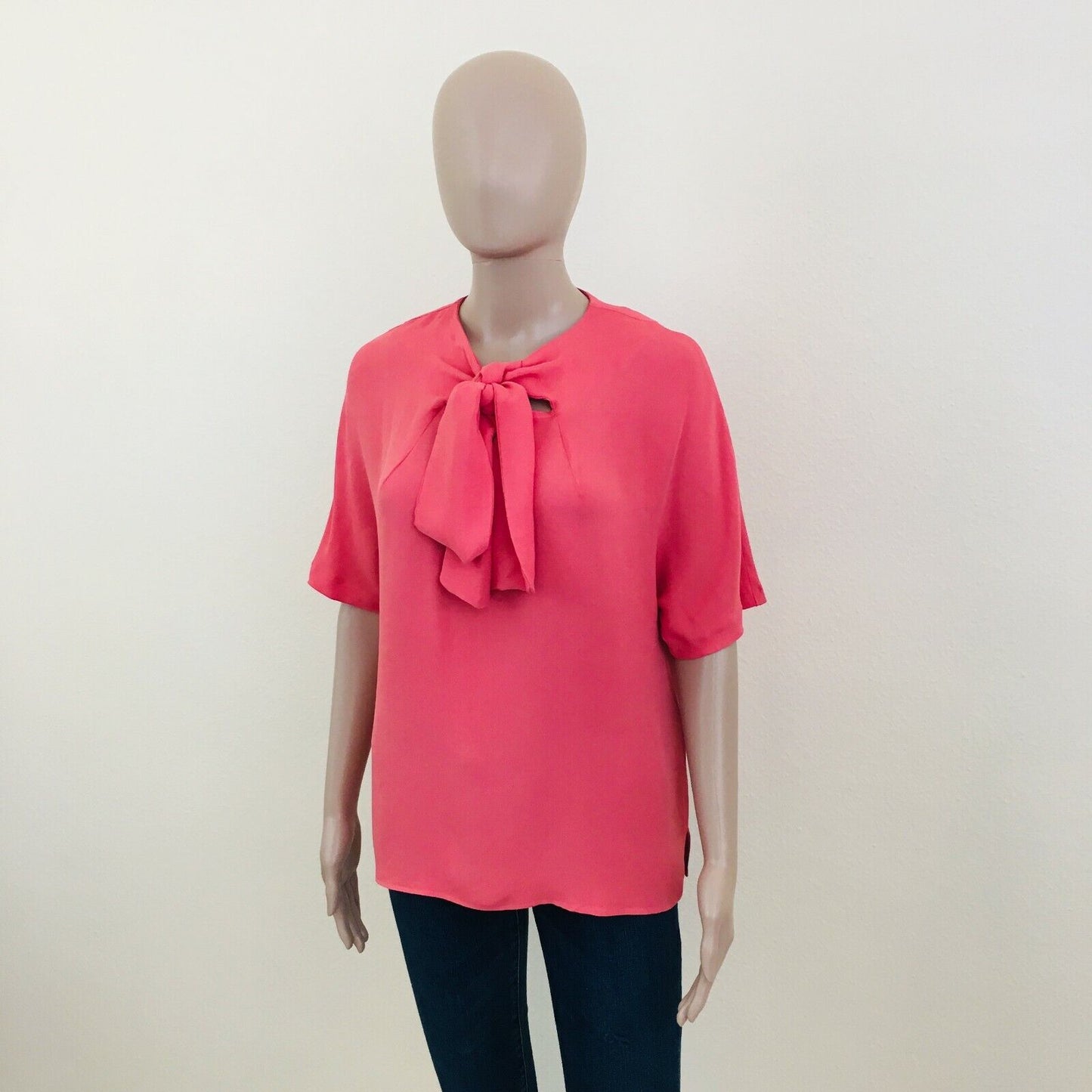 ZARA Pink Short Sleeve Shirt Top Blouse Size S M