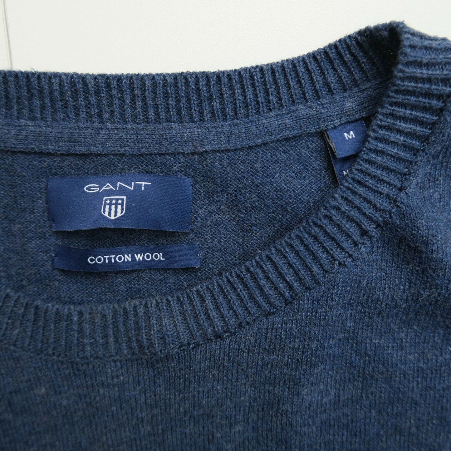 GANT Dark Blue Crew Neck Cotton Wool Sweater Jumper Size M