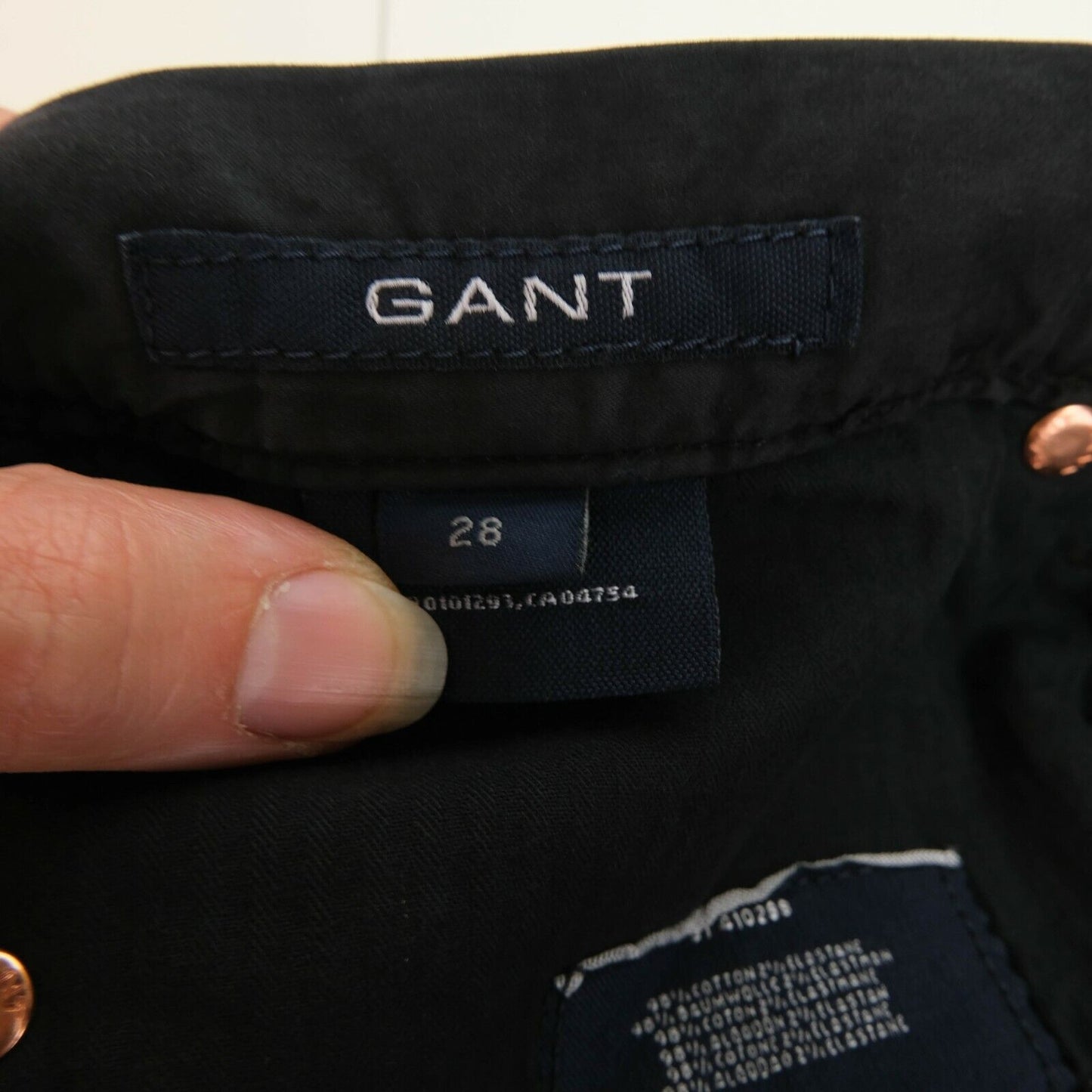 GANT Pantalon capri en satin de coton Black Dawn Taille 28