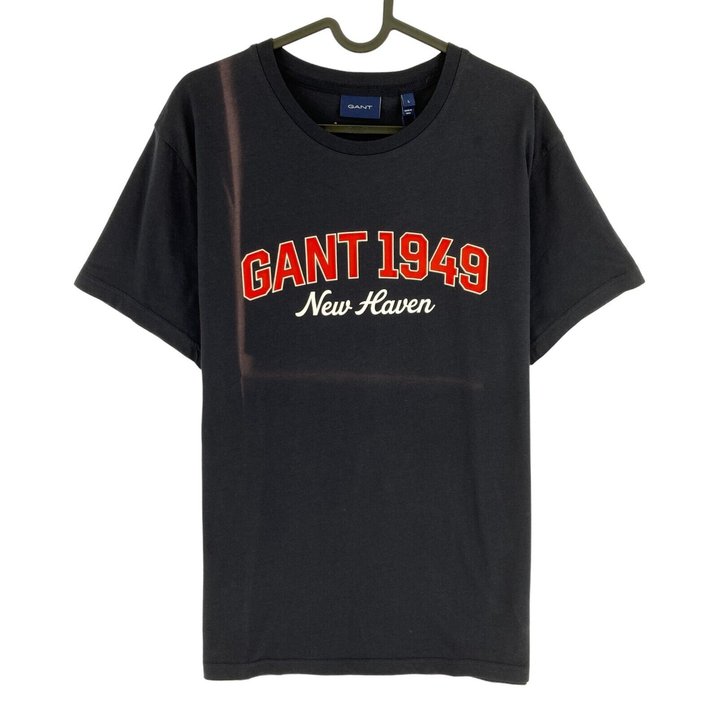 GANT T-Shirt mit Rundhalsausschnitt und Logo, Marineblau, Größe L