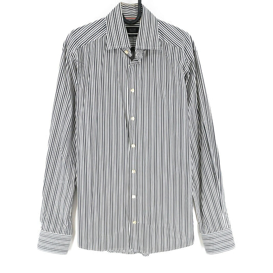 ETON Grey Striped Slim Fit Shirt Size 39 15.5