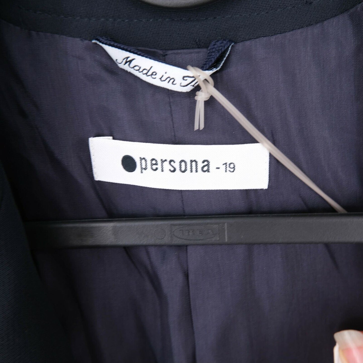 PERSONA Navy Blue Short Jacket Size EU 40 UK 12 US 10