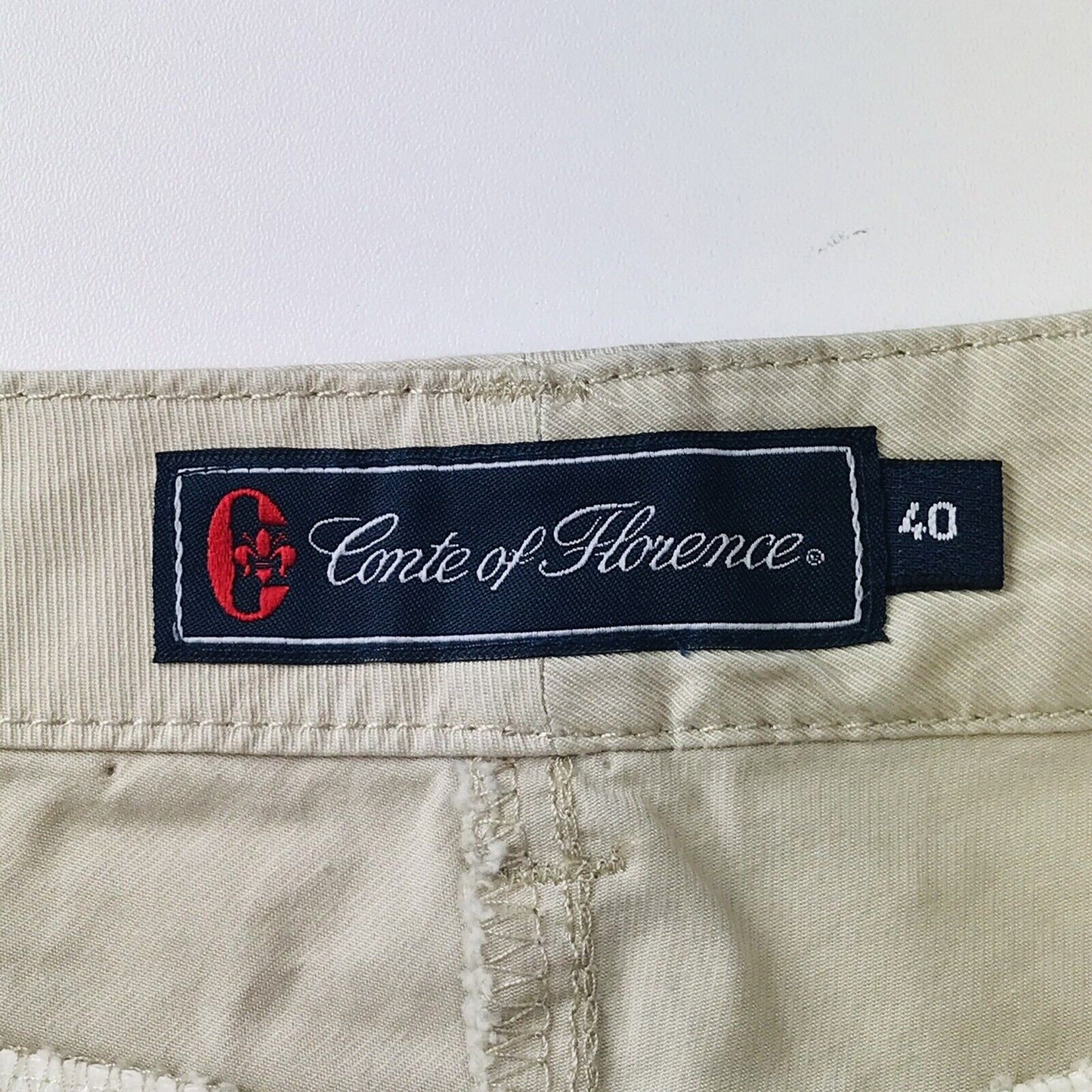 CONTE OF FLORENCE Women Beige Stretch Regular Straight Fit Chino Trousers 40