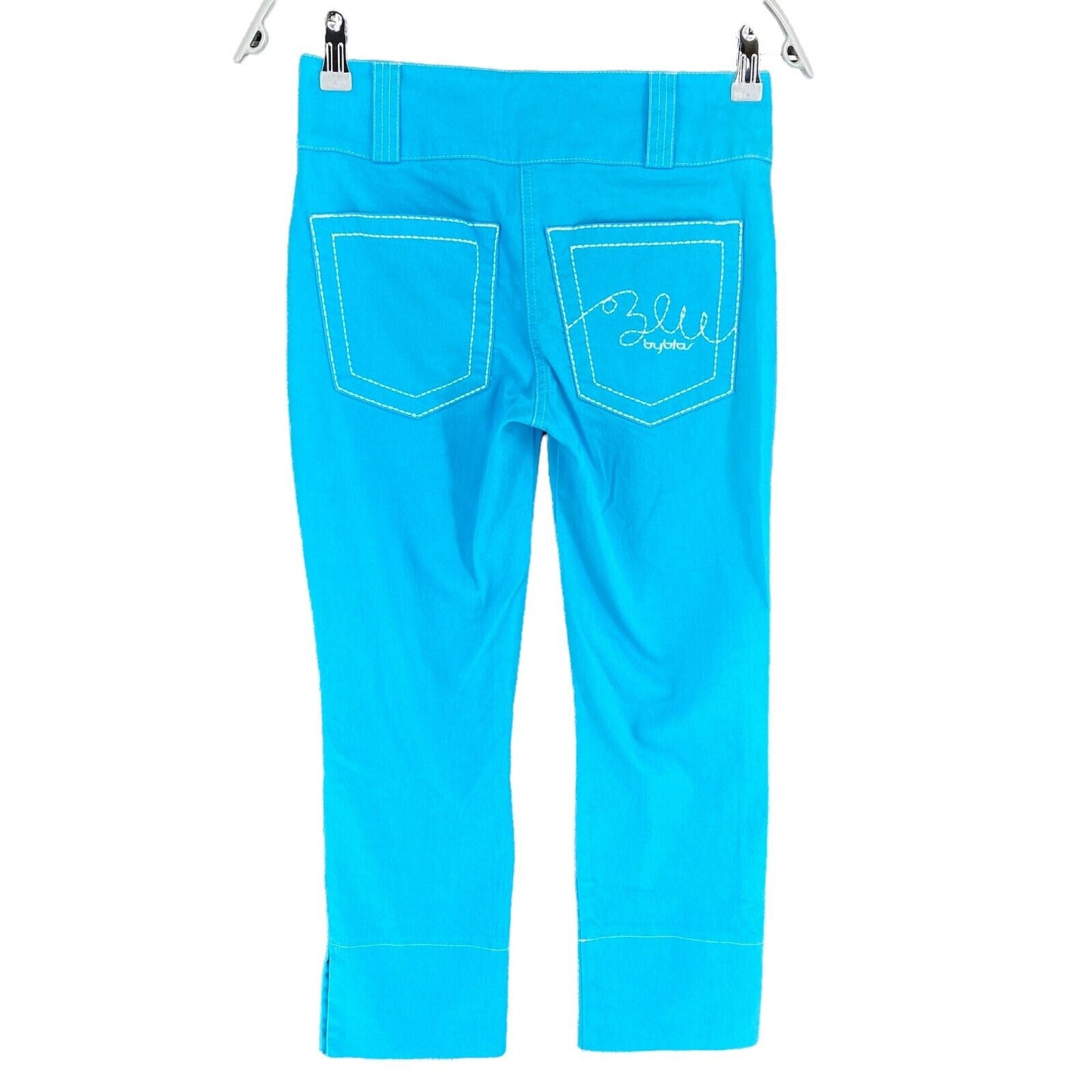 RPR €238 Byblos Blu Blue Capri Pants Trousers Size EU 30 UK 2 US 0 W27