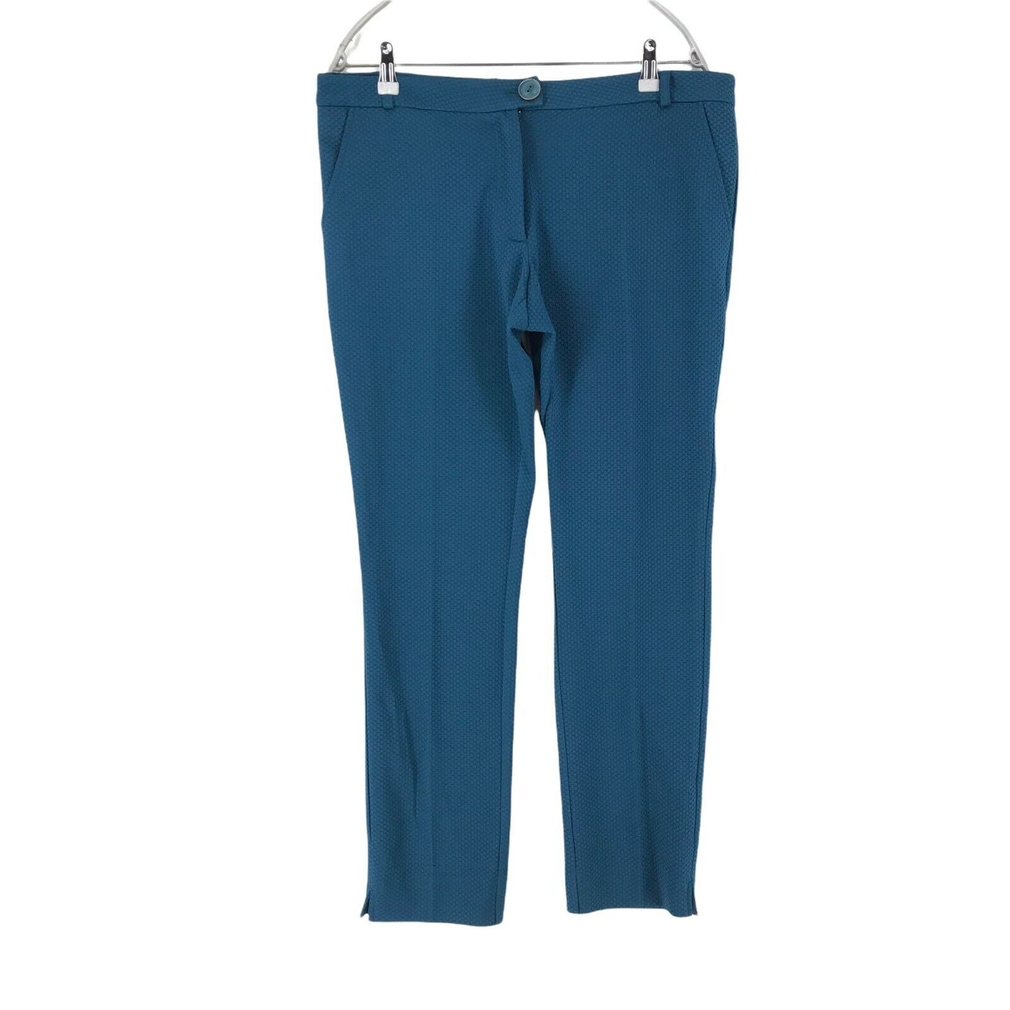 ZOE LOVEBORN Women Blue Regular Straight Fit Trousers Size W36