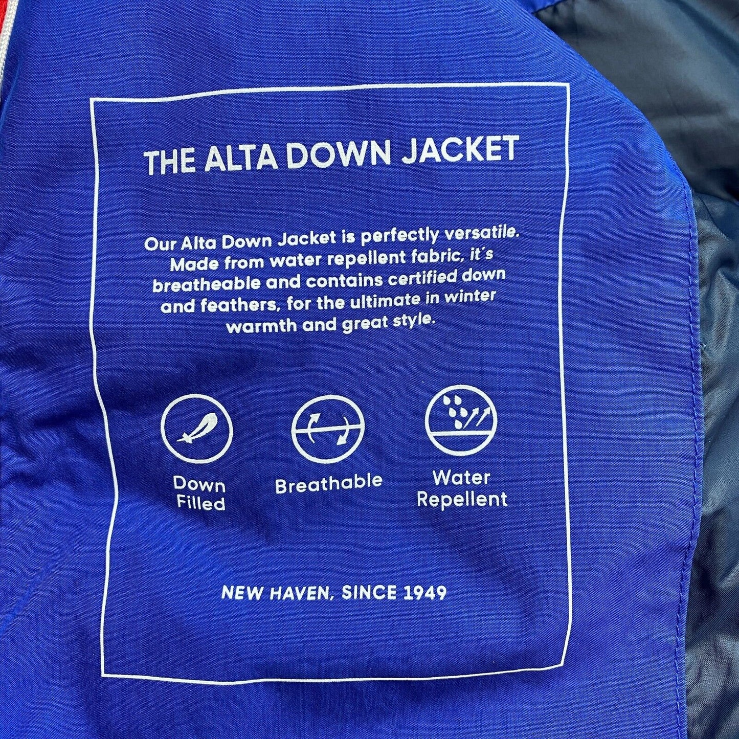 GANT Blue The Alta Down Hooded Puffer Jacket Coat Size M