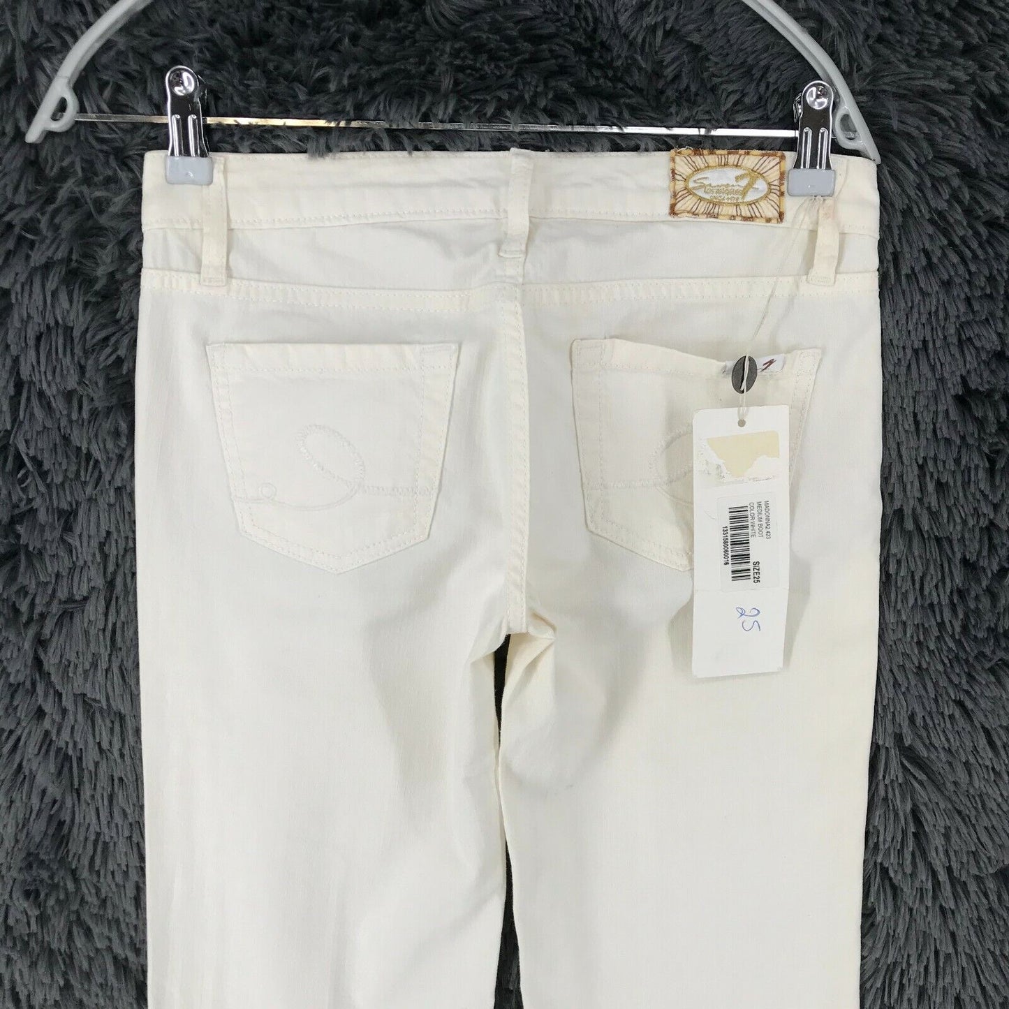 Seven7 Women White Regular Straight Fit Trousers Size W25