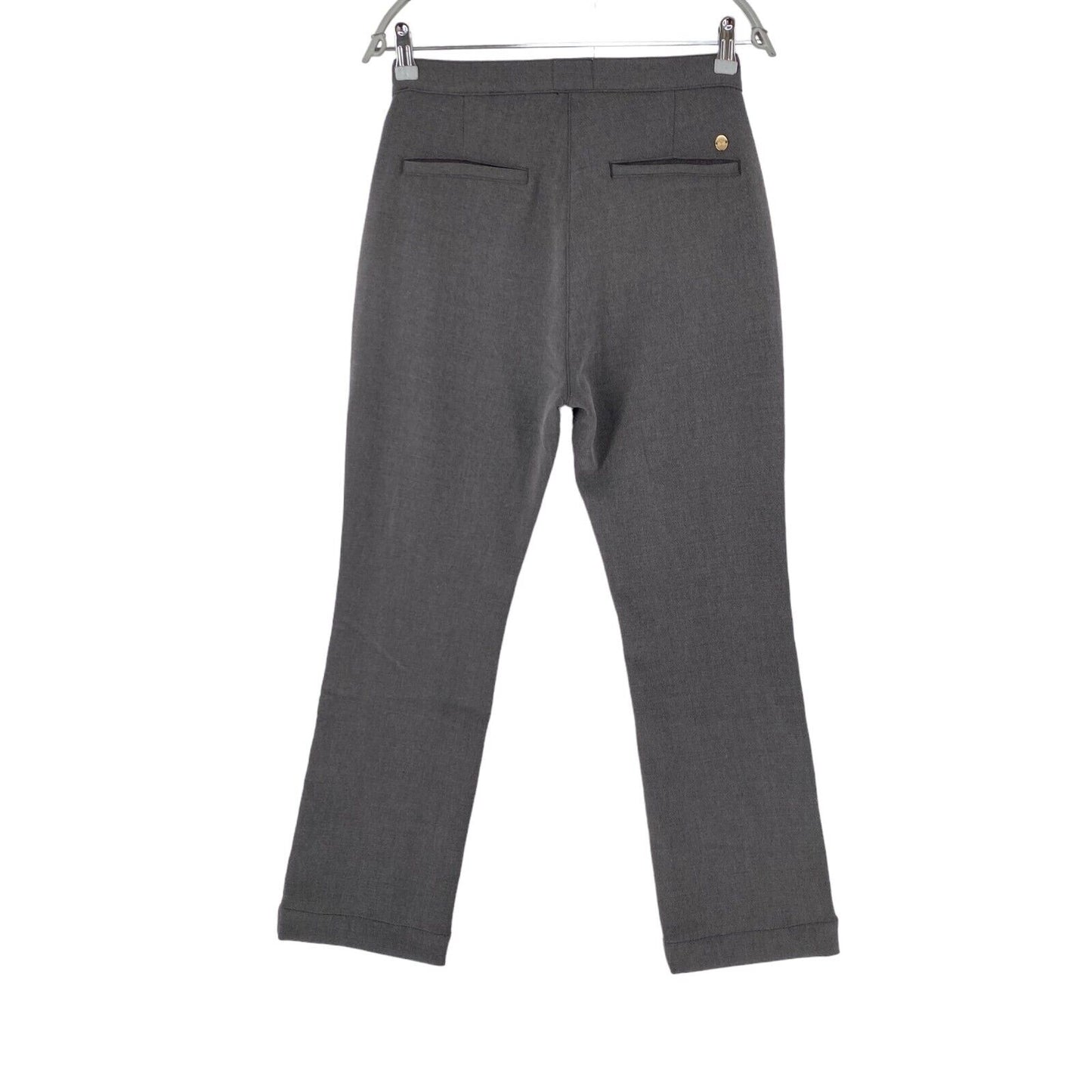 LA MARTINA Women Grey Regular Straight Fit Dress Pants Trousers Size W29