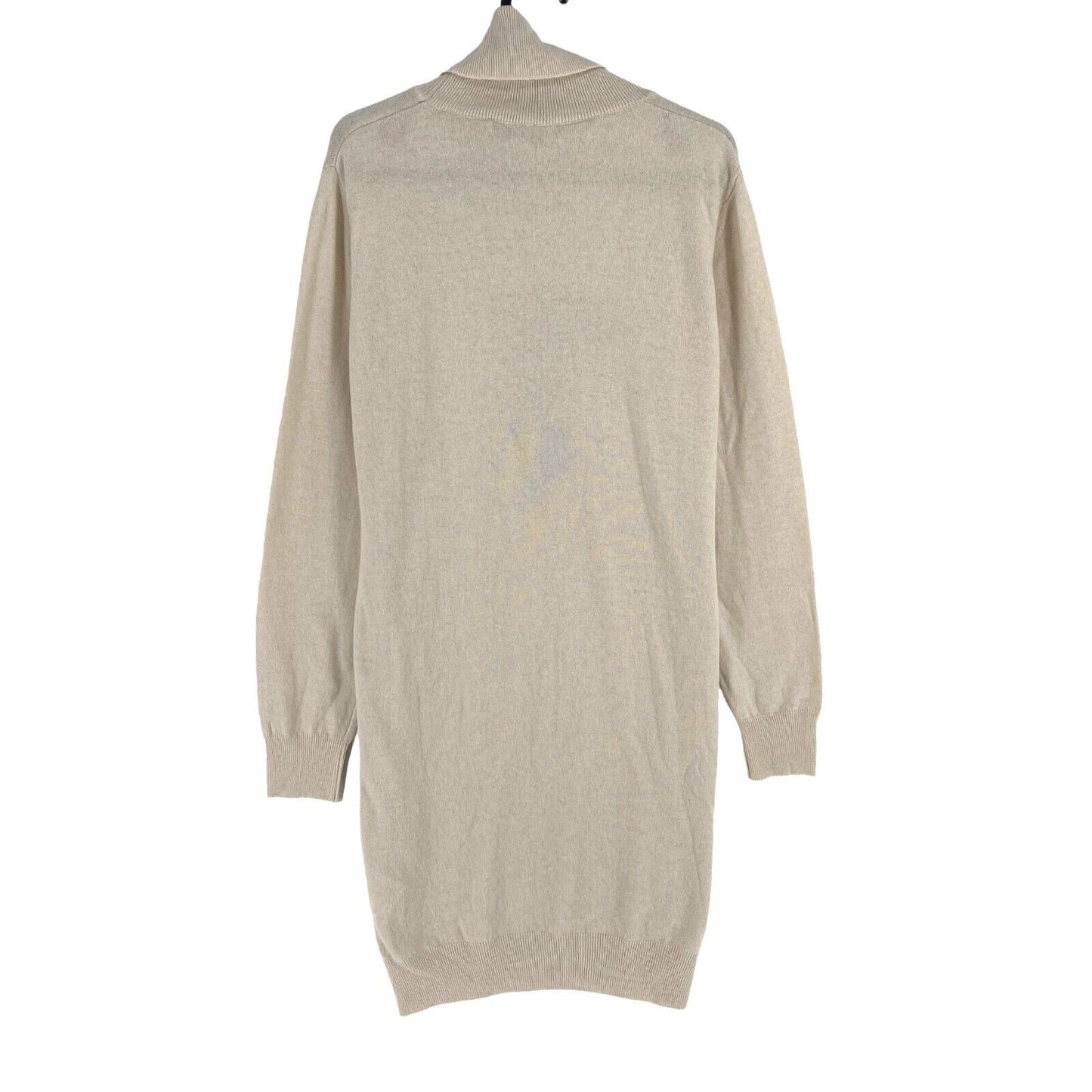 Trussardi Beige Turtle Neck Wool Blend Dress Size M