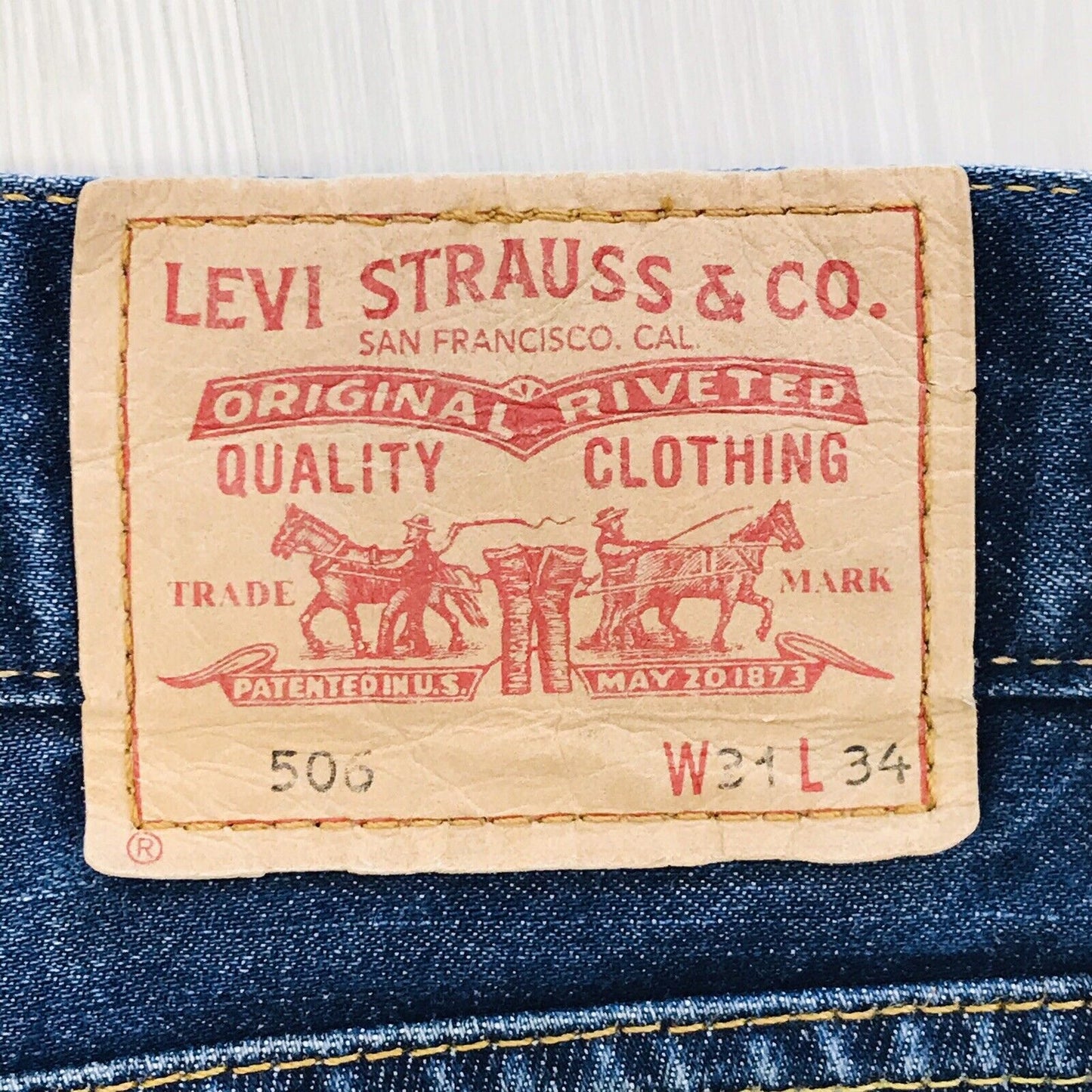 Levi's 506 Custom Made Blue Regular Fit Shorts Size W31