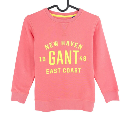 GANT Pink East Cost Crew Neck Sweater Jumper Size 7 - 8 Year 122/128 cm