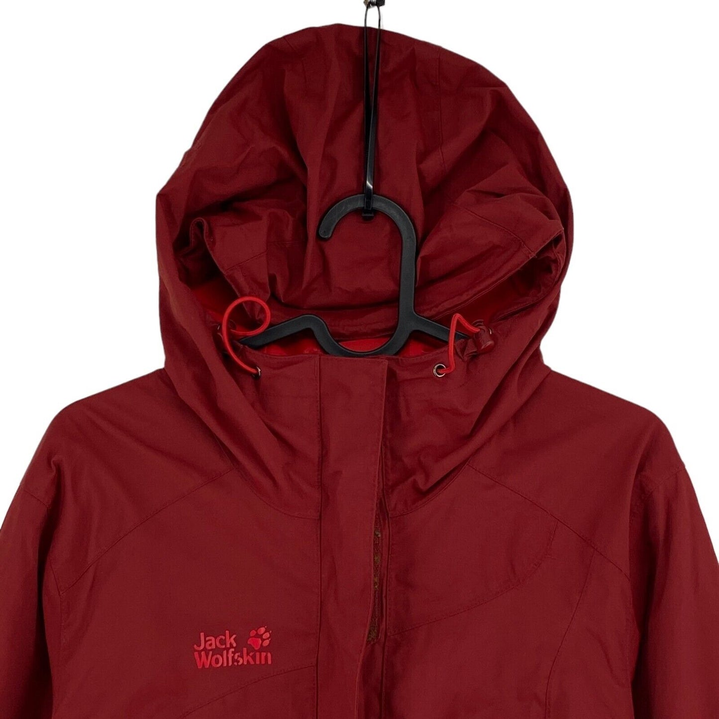 Jack Wolfskin Texapore Red Hooded Jacket Coat Size M