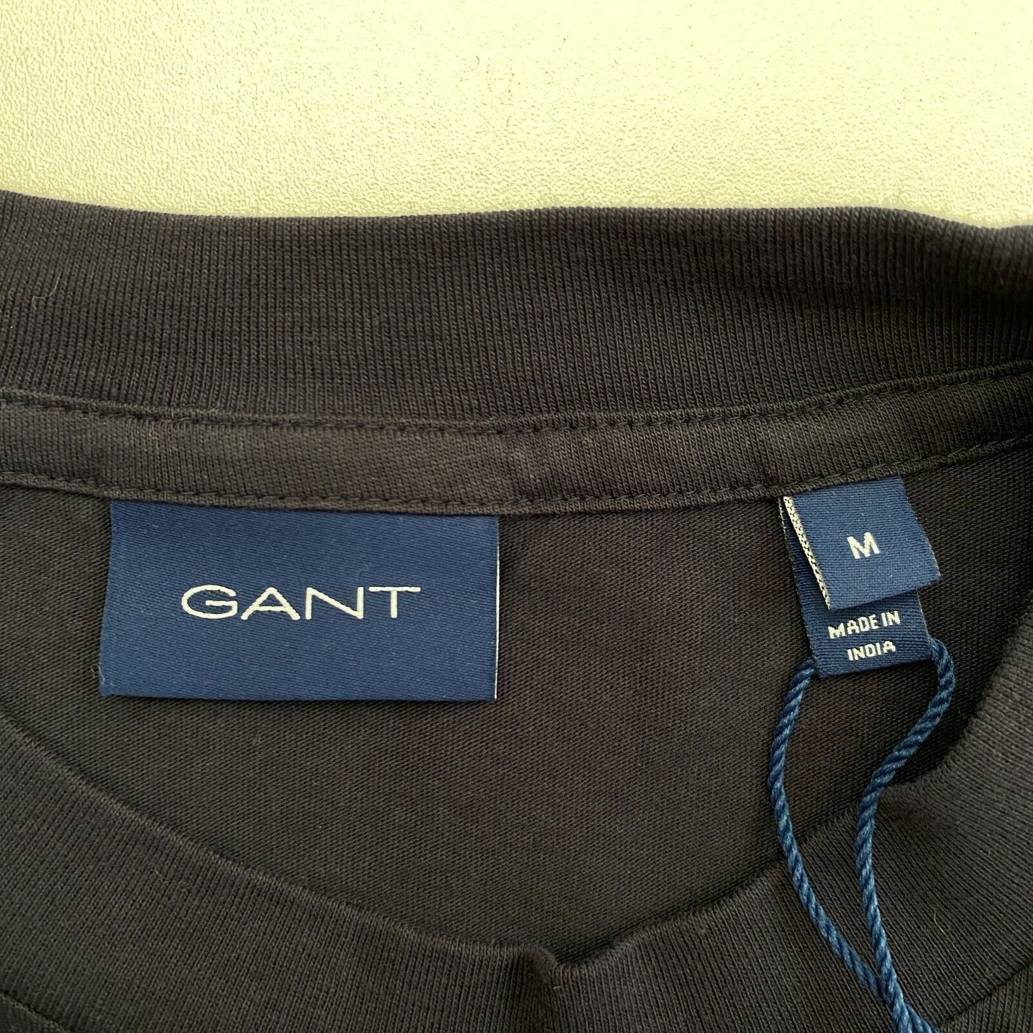 GANT Navy Blue Tonal Archive Shield Crew Neck T Shirt Size M