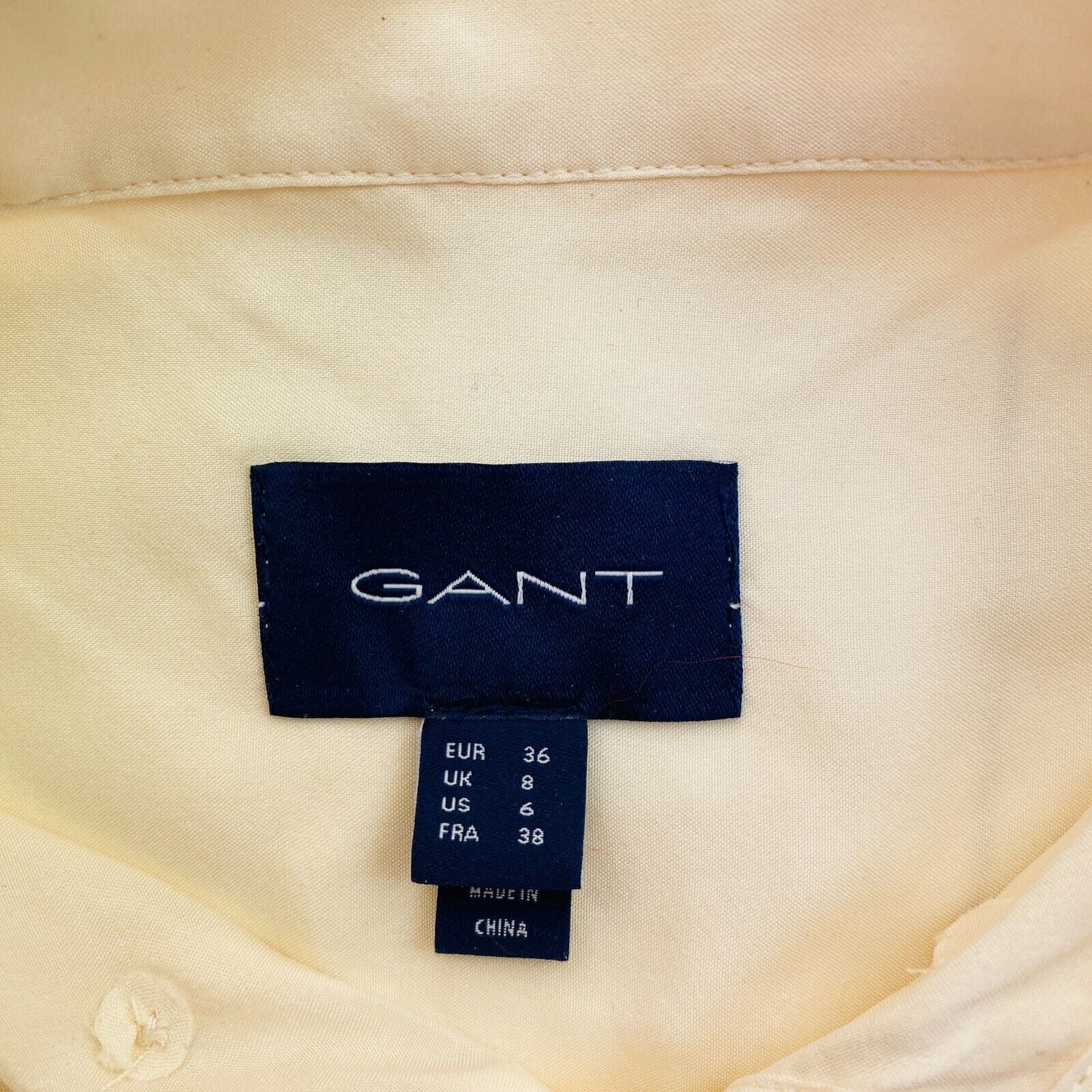 GANT Women Beige Relaxed Fit Silk Long Sleeve Shirt Size EU 36 UK 8 US 6