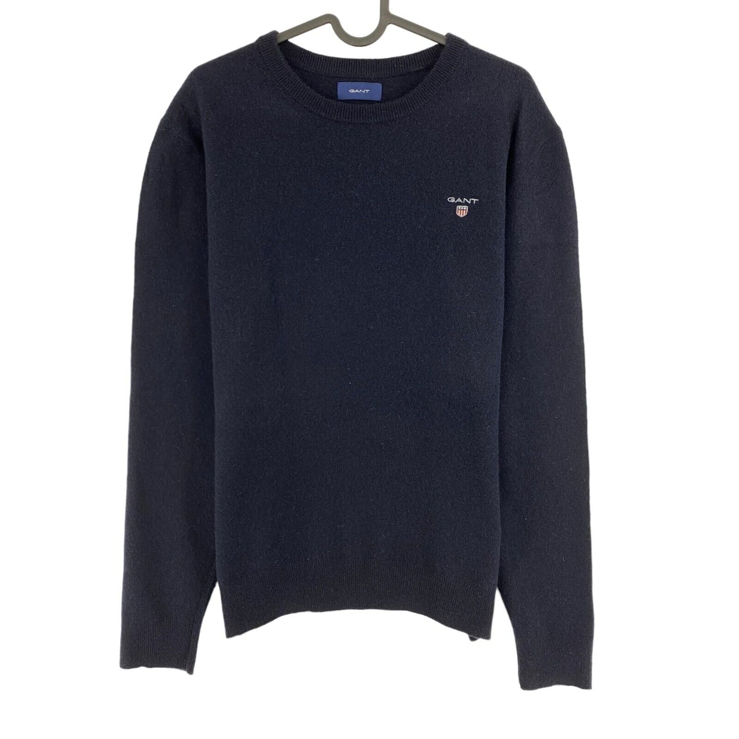 GANT Navy Blue Wool Blend Crew Neck Sweater Pullover Size S