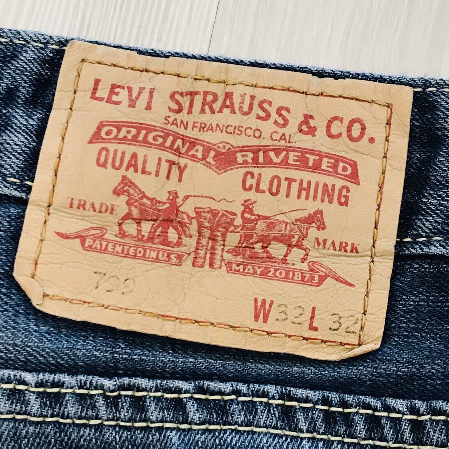 Levi's 799 Blue Regular Straight Fit Jeans Size W32 L32