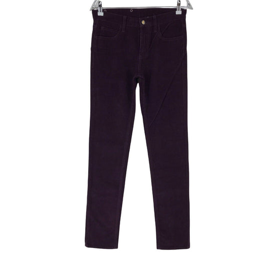 MONKEE GENES Pantalon skinny violet foncé en velours côtelé en coton biologique W28