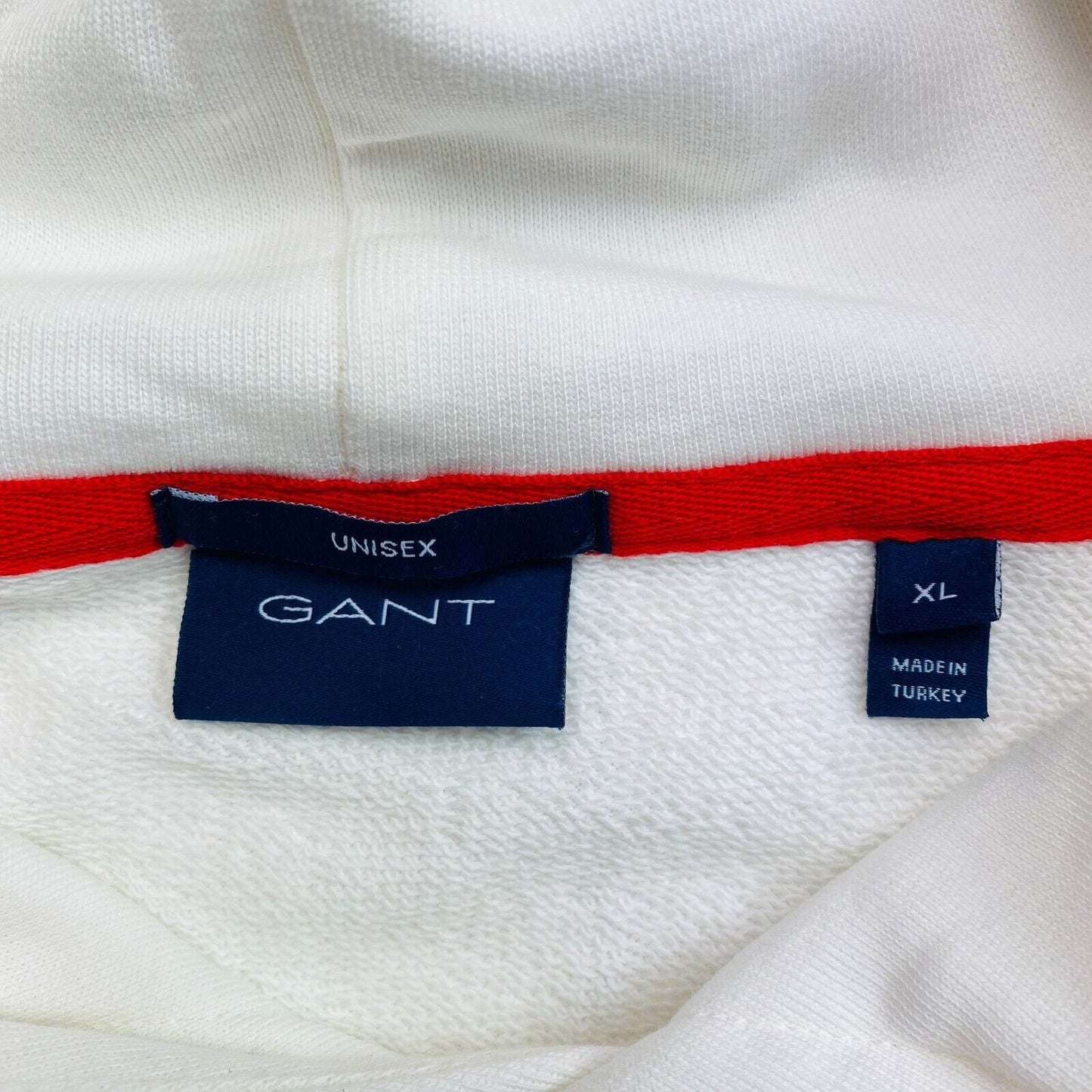 GANT White Collegiate Unisex Hoodie Jumper Pull Taille XL